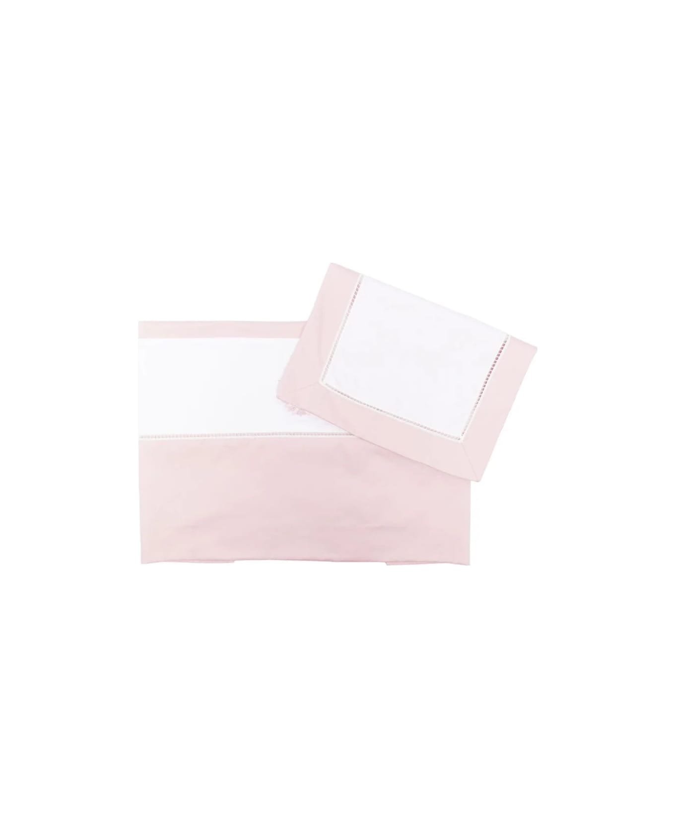 Etro Set Of Three Pink And White Sheets With Embroidery - Pink