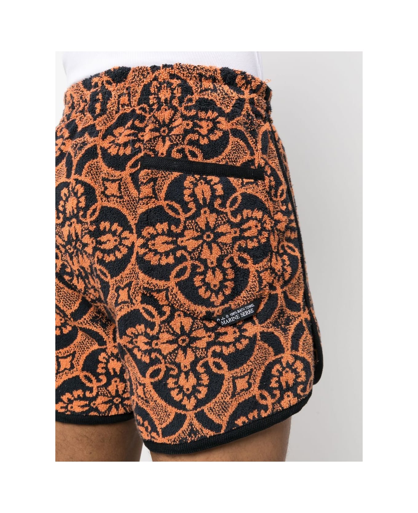 Marine Serre Printed Running Shorts - Orange