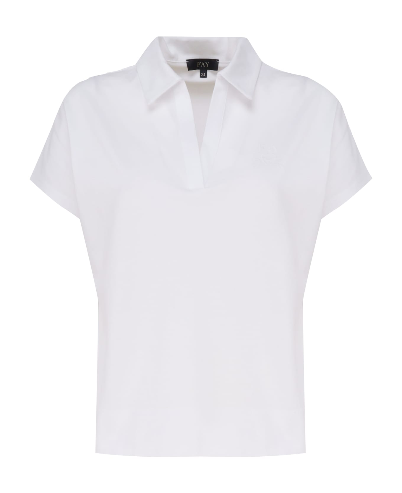Fay Short Sleeve Polo Shirt - White