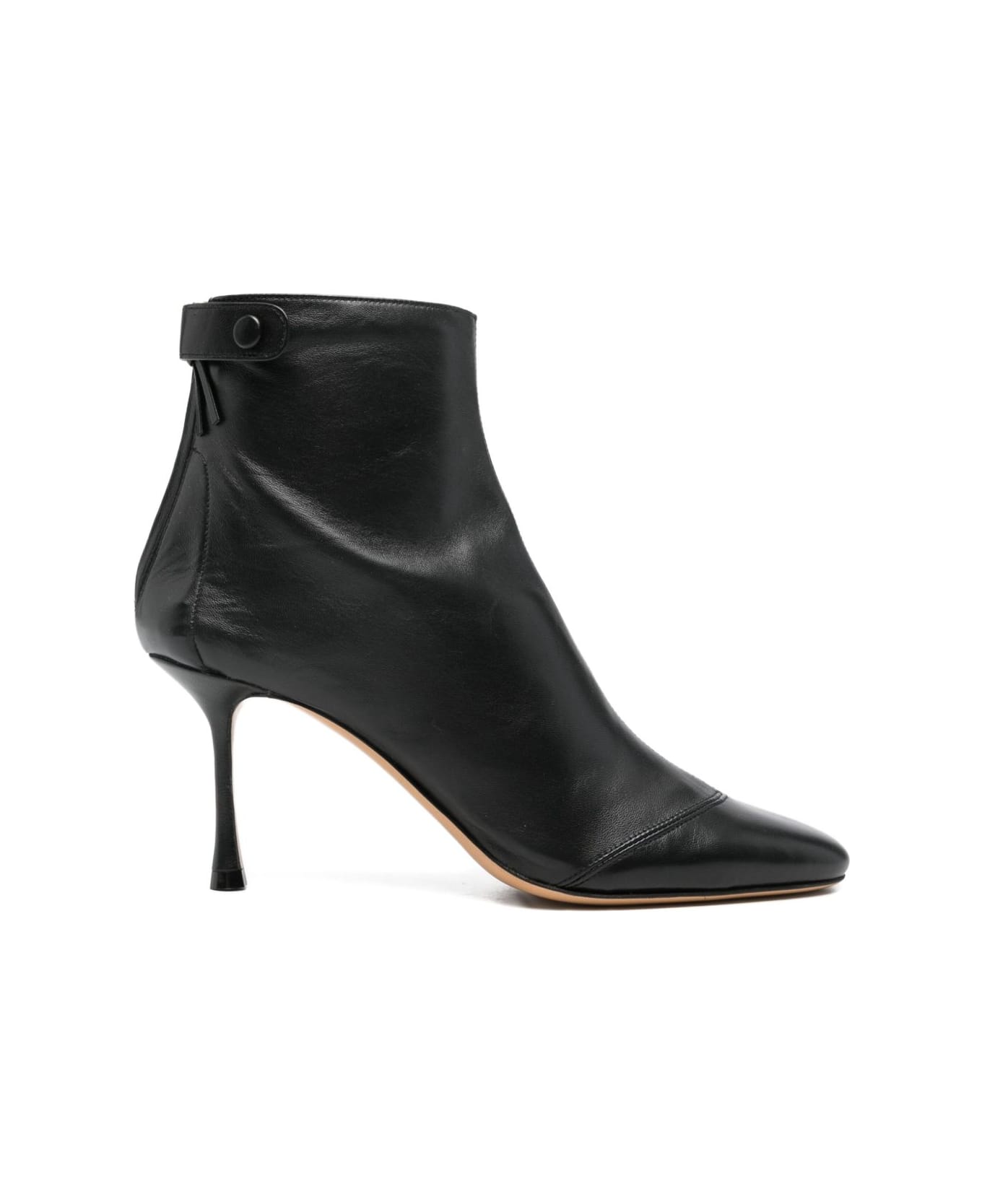 Francesco Russo 75mm Back Zip Ankle Boots - Black