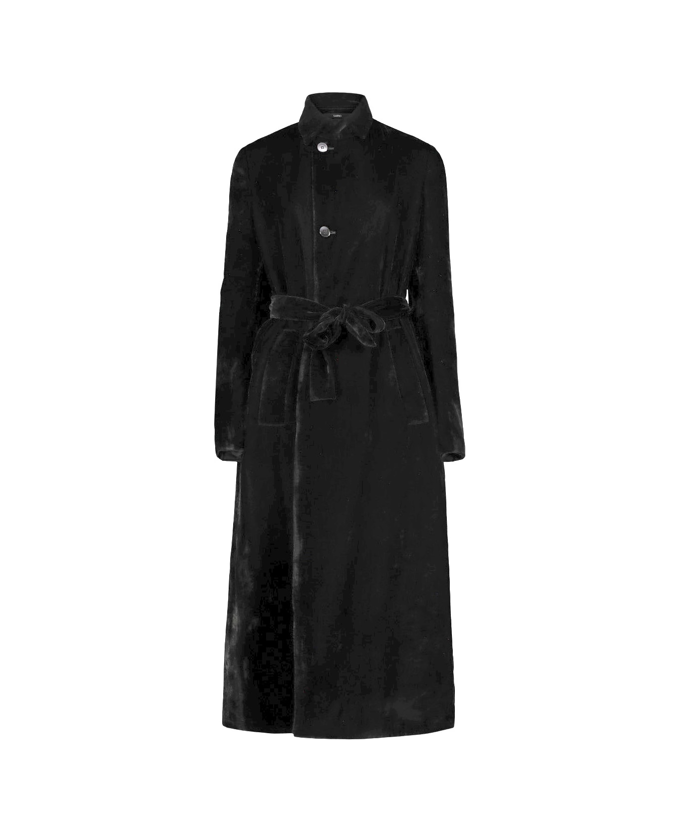 Sapio N°35 Velvet Coat - Black コート