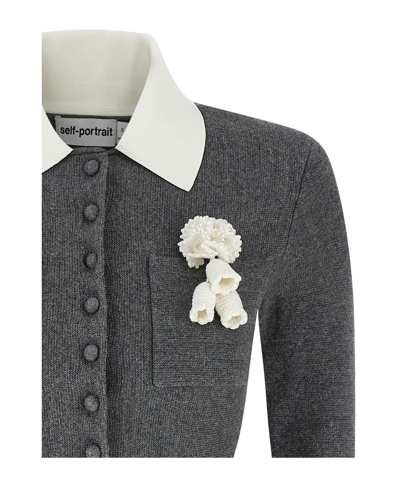 self-portrait Knitted Dress - Gray