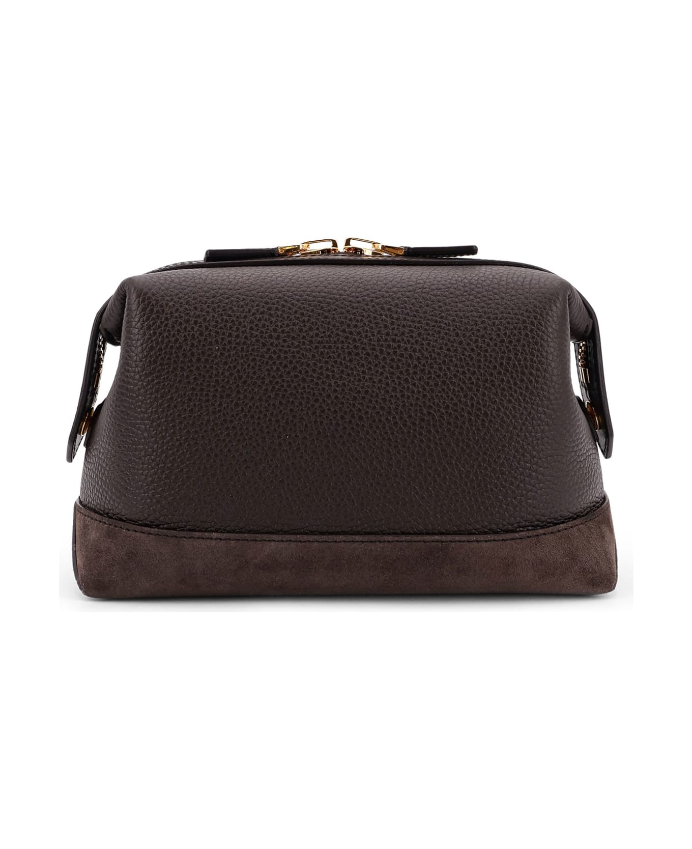 Tom Ford Suede And Leather Clutch - Brown