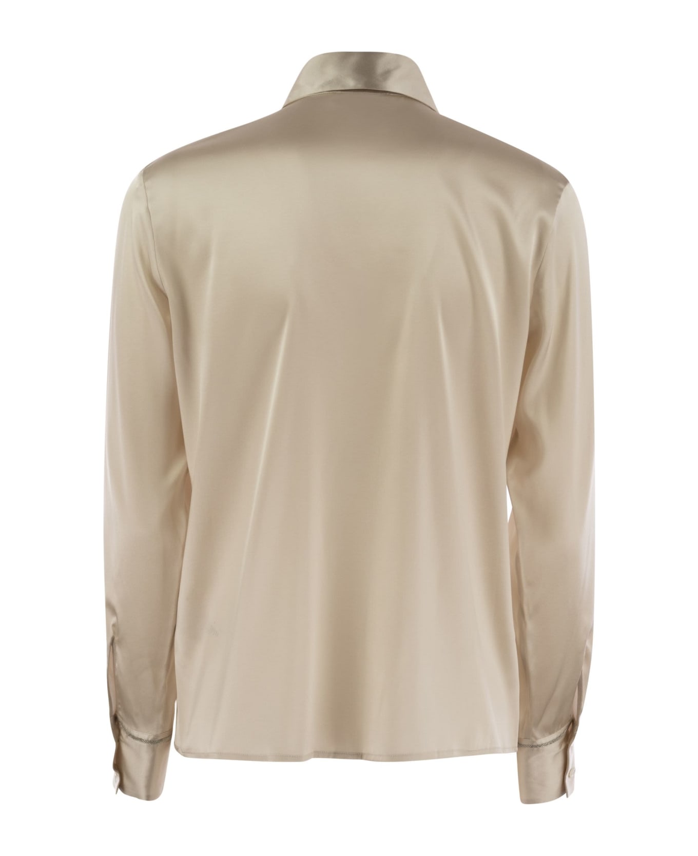 Peserico Silk Crepe Shirt - Beige