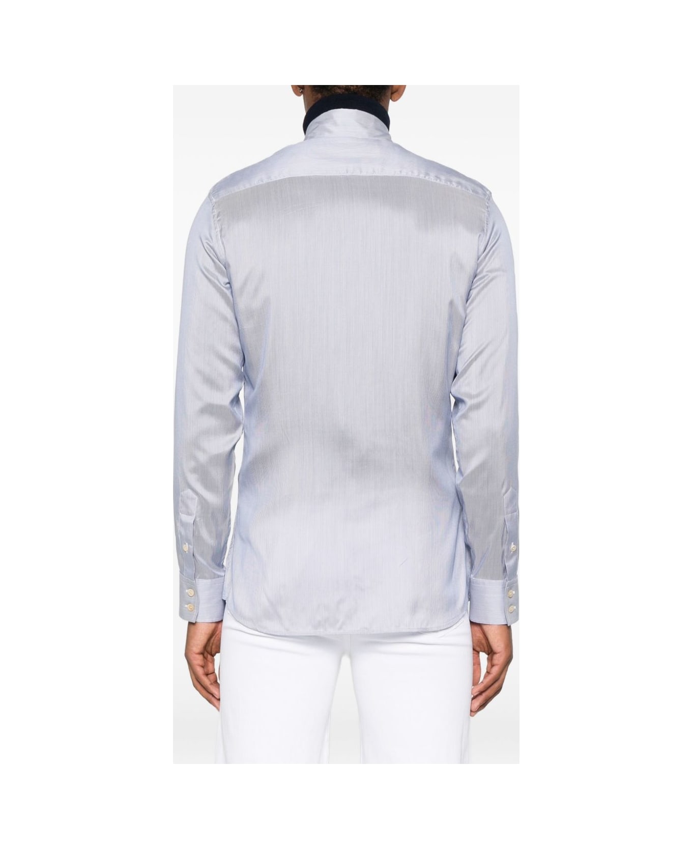 Valentino Garavani Striped Silk Shirt - Clear Blue