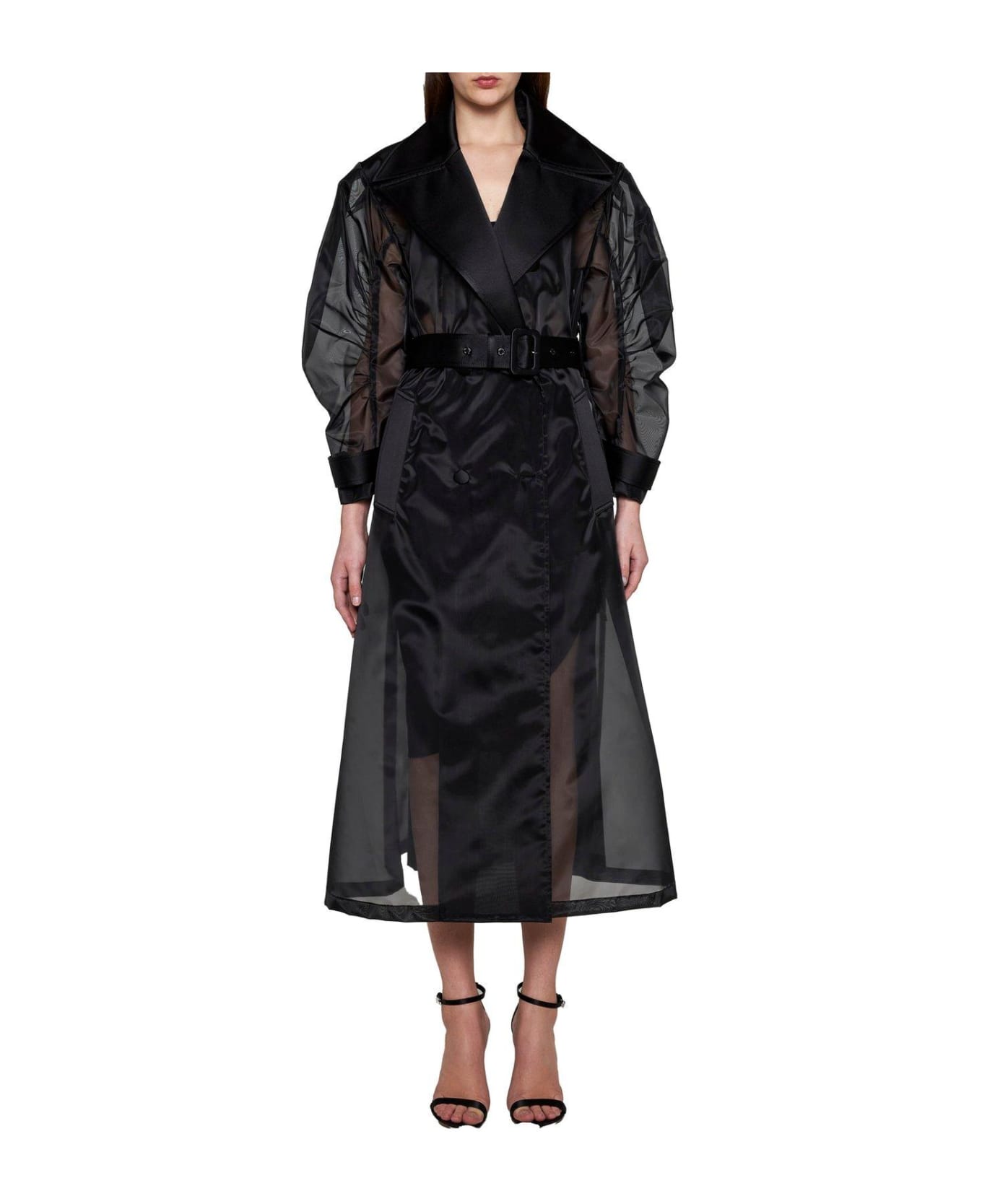 Dolce & Gabbana Belted Coat - BLACK