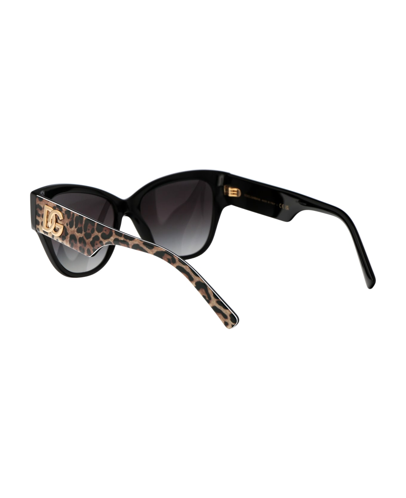 Dolce & Gabbana Eyewear 0dg4449 Sunglasses - 31638G Leo Brown On Black