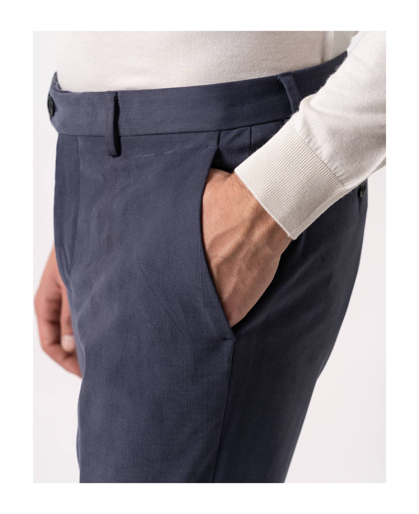 Larusmiani Velvet Trousers Howard Pants - DarkBlue