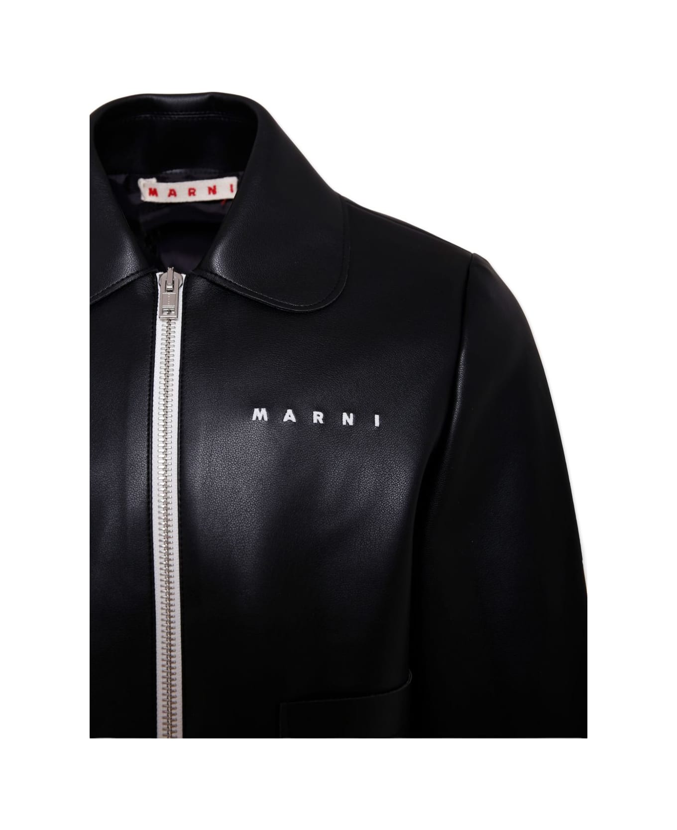 Marni Kids Jacket With Embroidery - Black