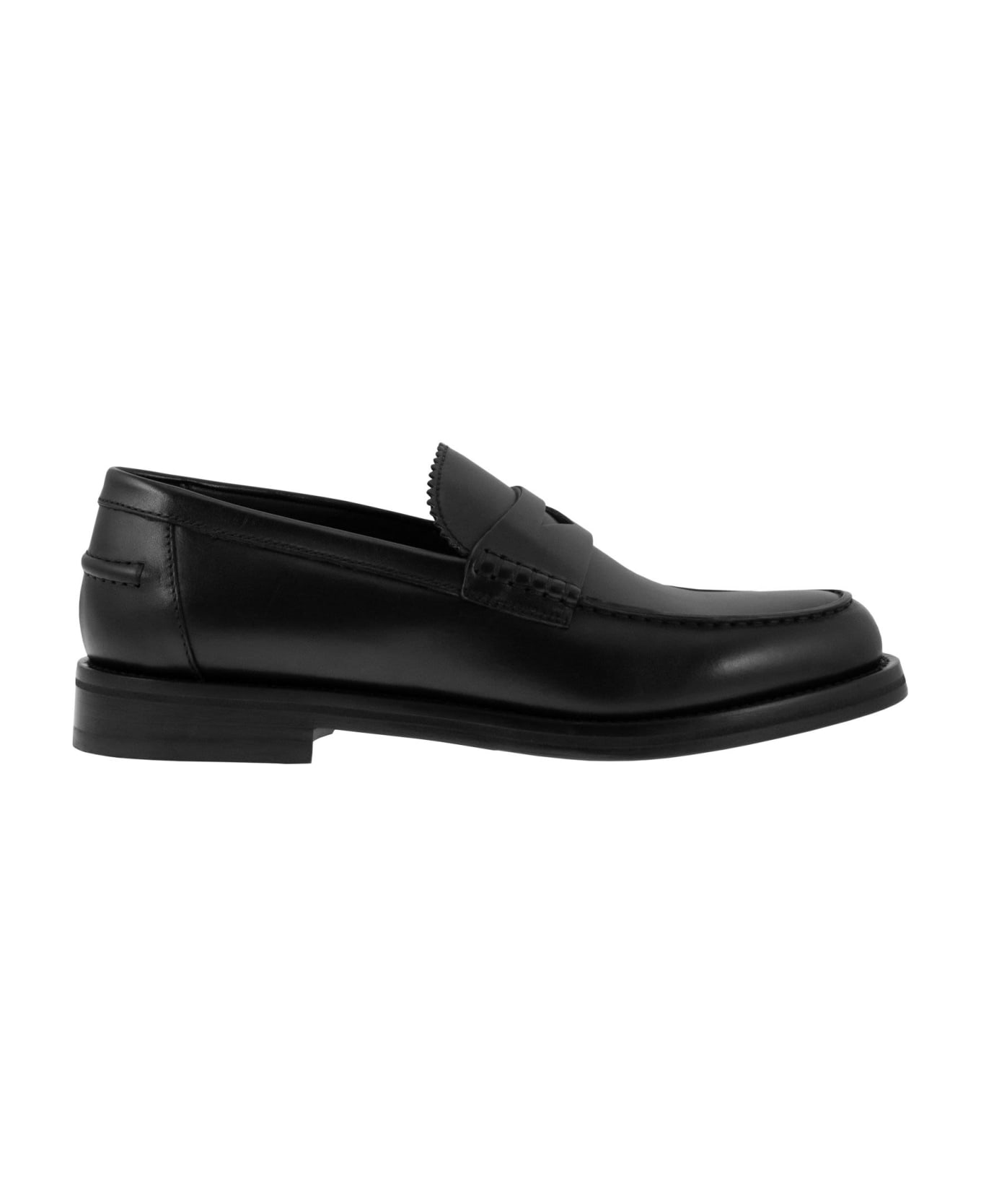 Doucal's Penny - Leather Moccasin - Black