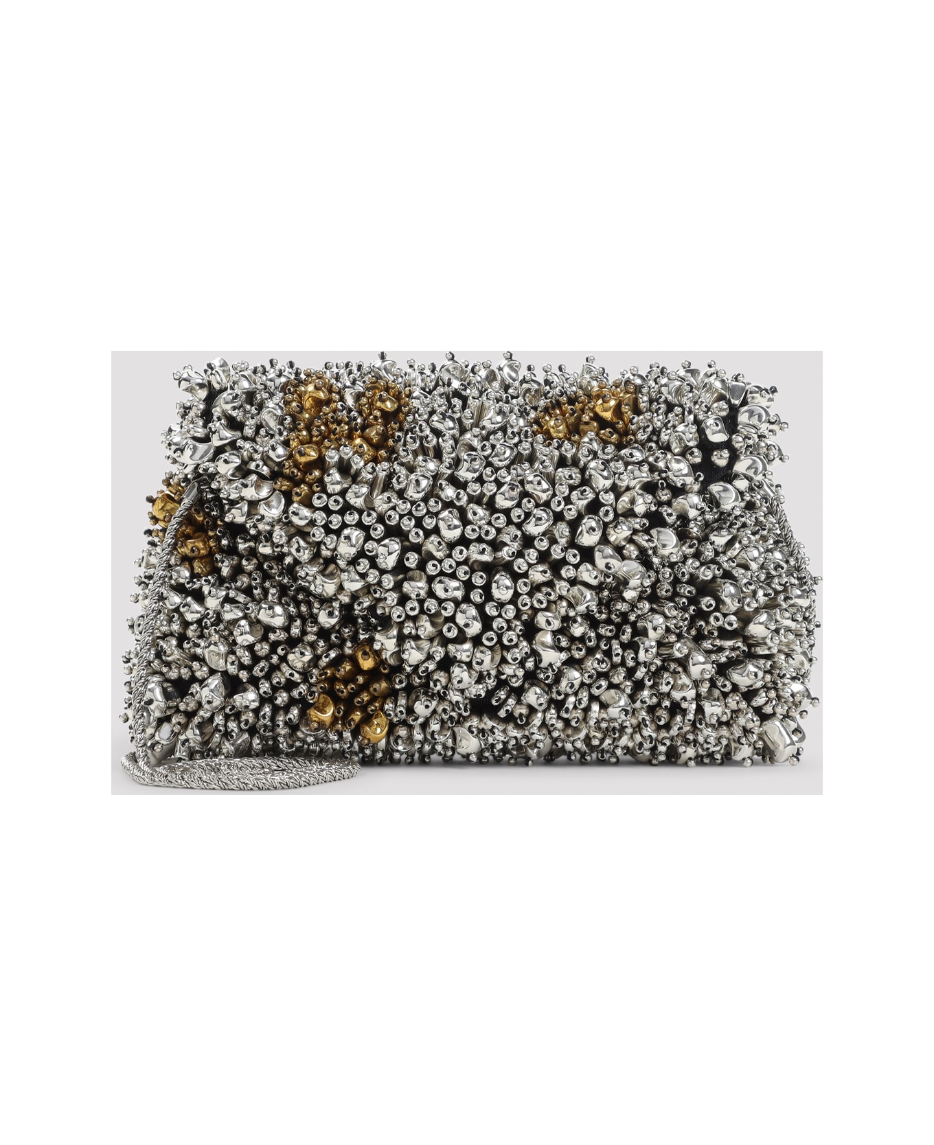 Dries Van Noten Small Embroidered Envelope Clutch - Silver