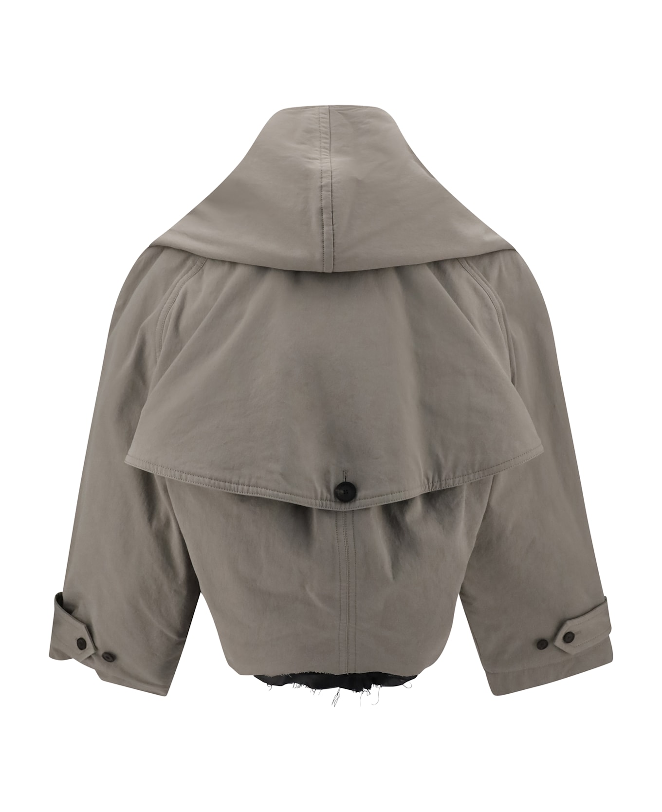 Balenciaga Reverse Hooded Trench Coat