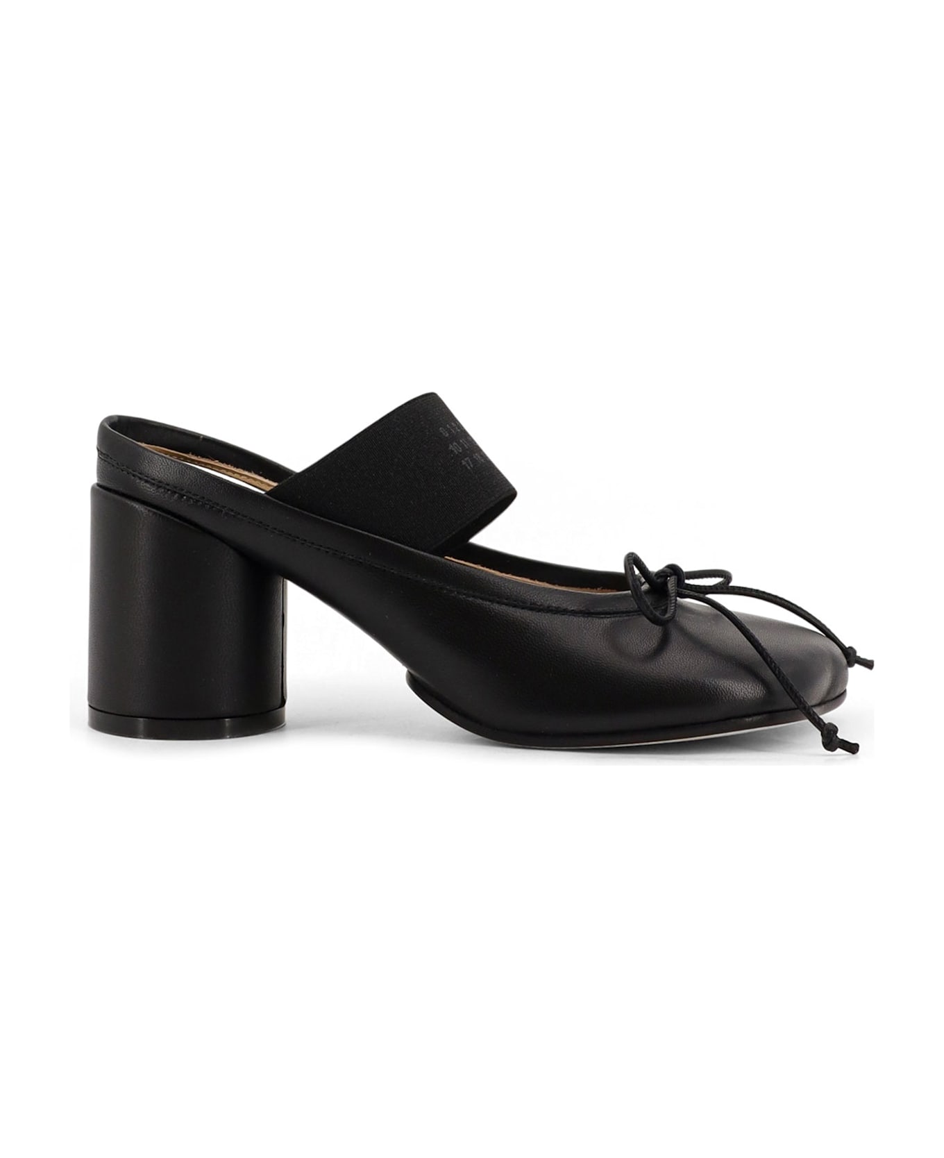 MM6 Maison Margiela Numeric Anatomic Leather Mule - Black