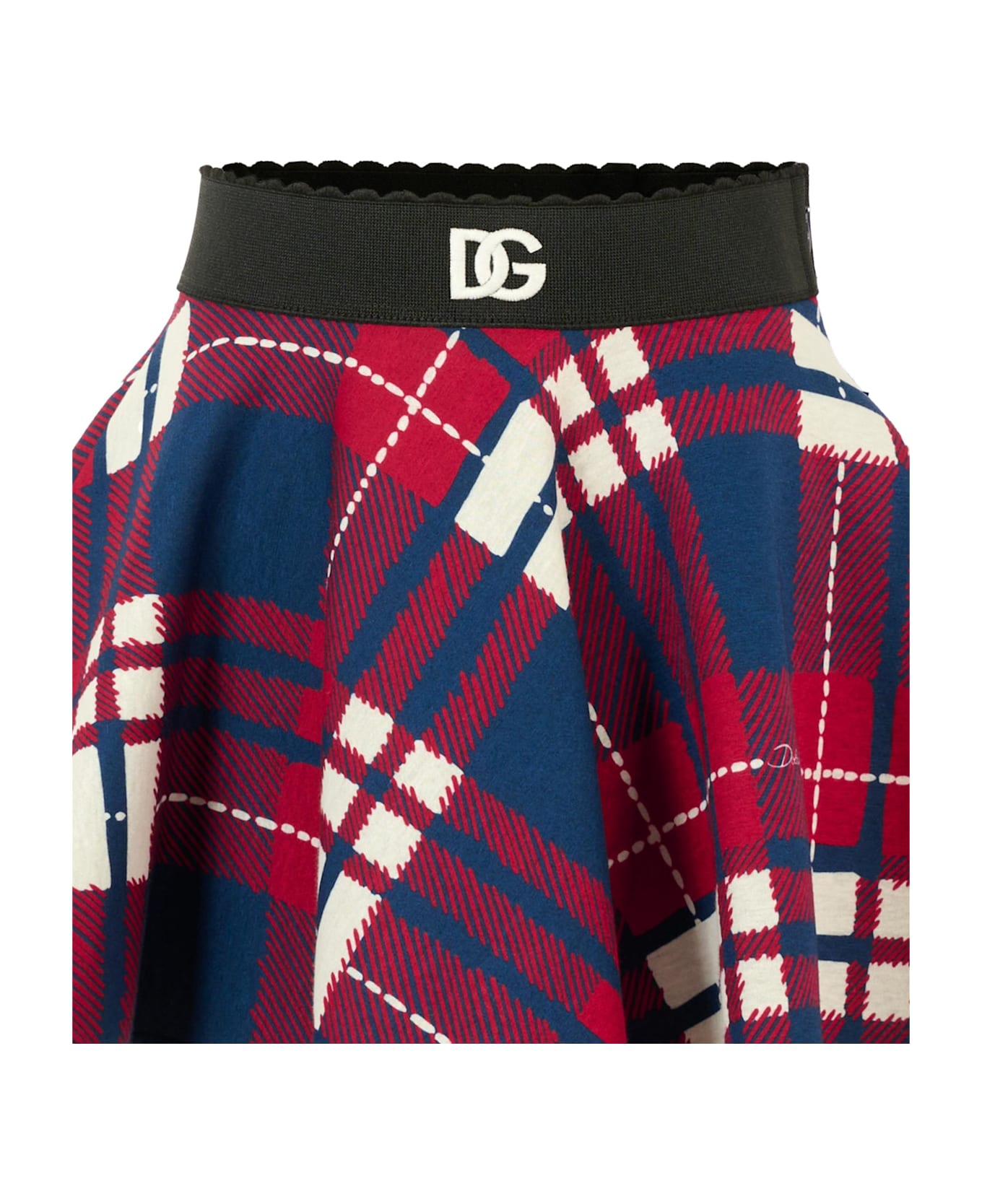 Dolce 
Gabbana Multicolor Skirt For Girl With Logo - Red