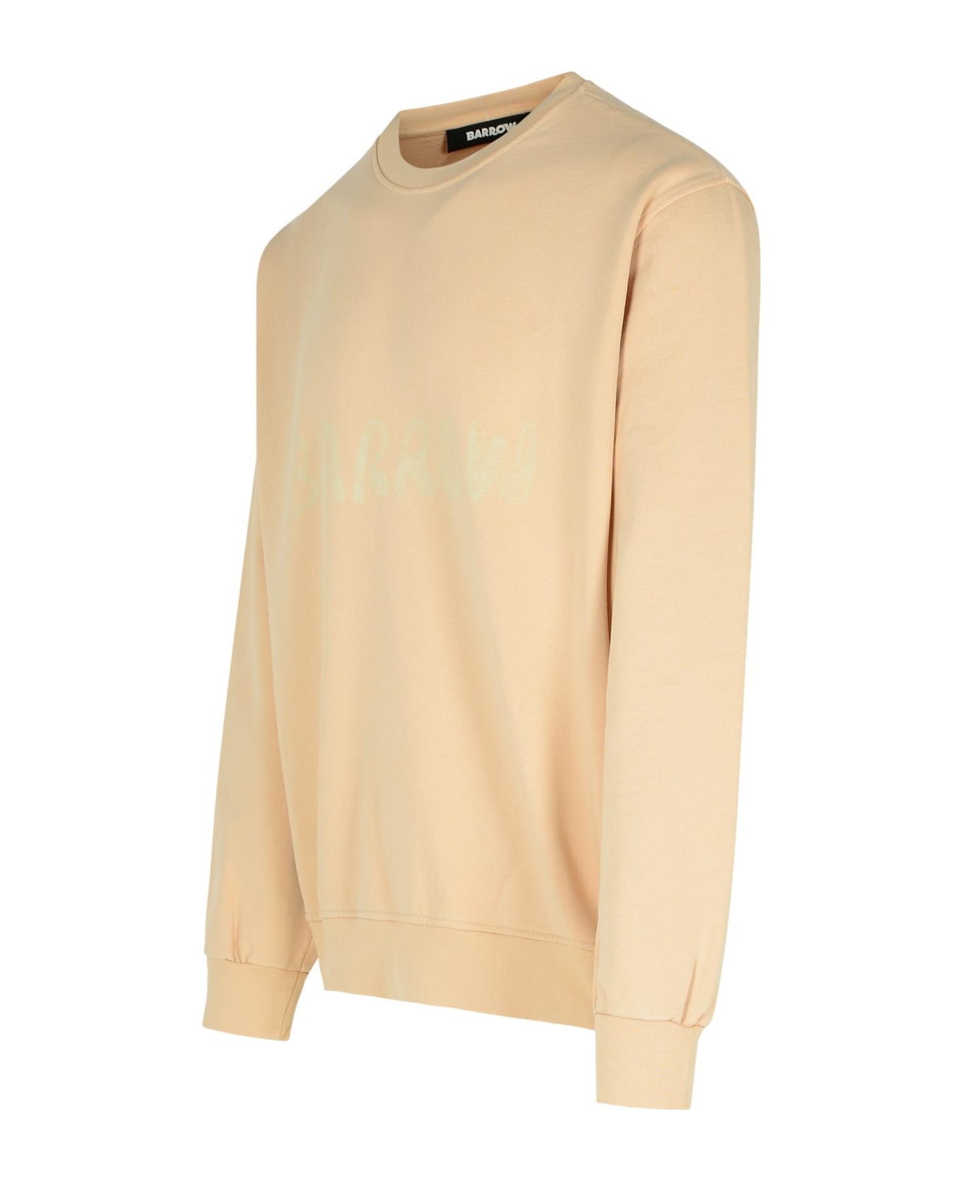 Barrow Pink Cotton Sweatshirt - Beige