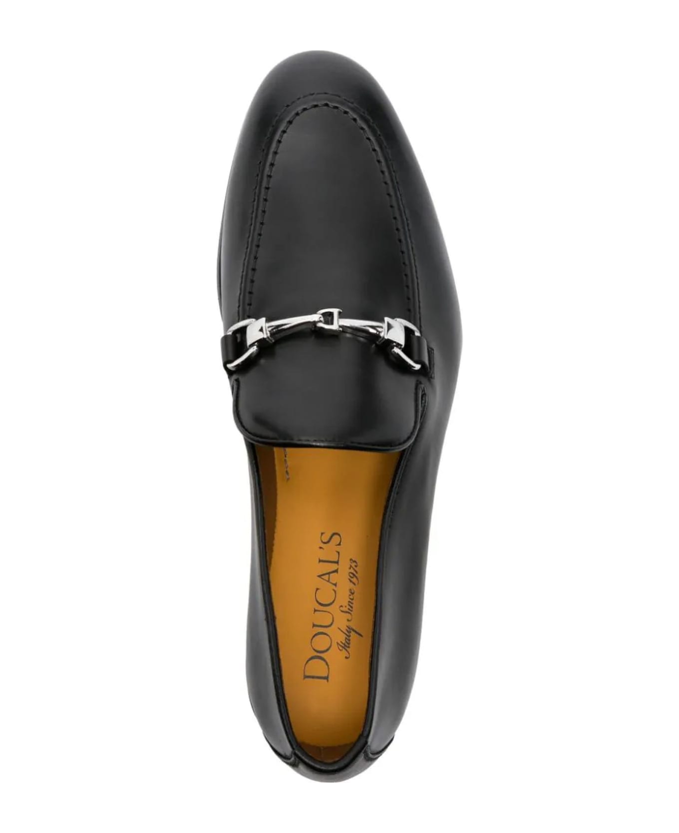 Doucal's Black Leather Loafer - Nero