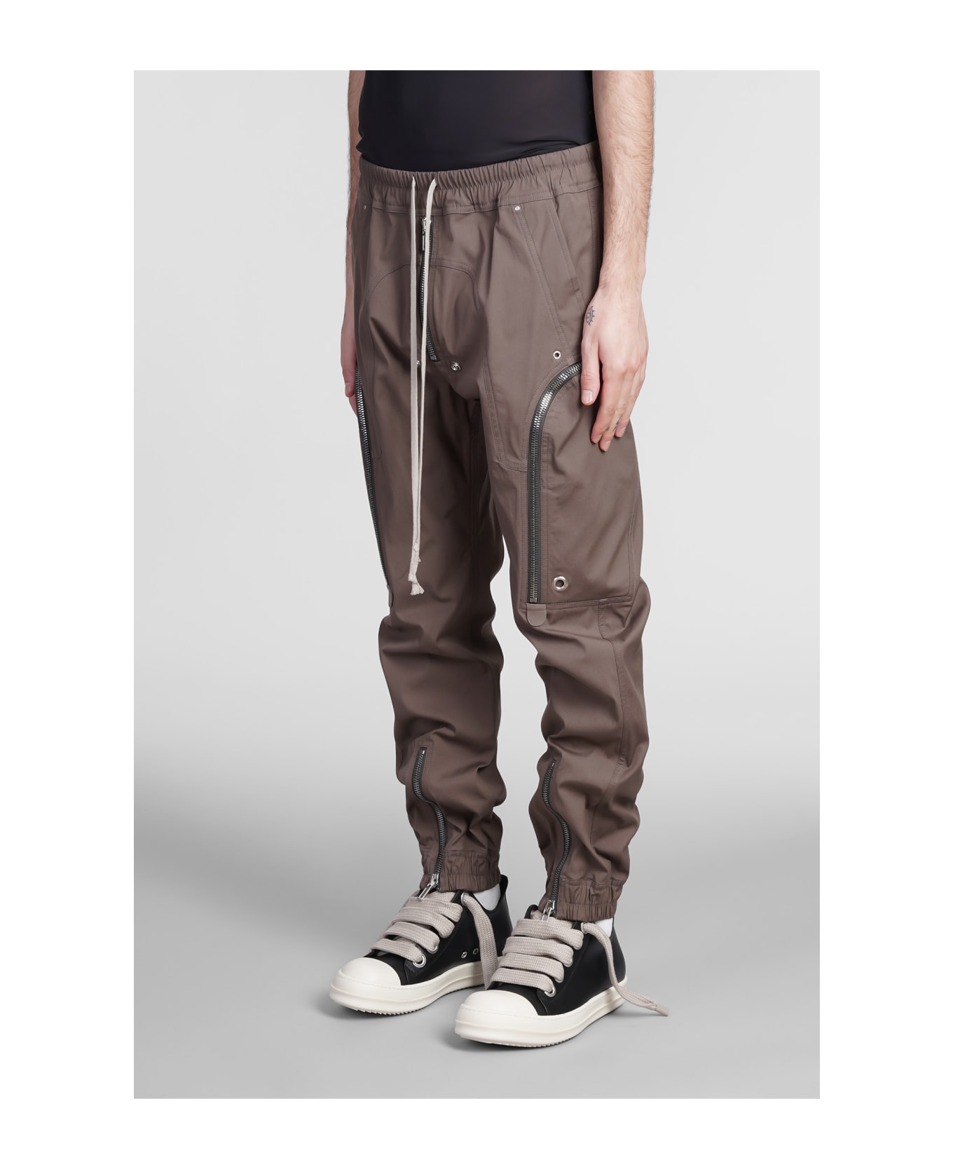 Rick Owens Bauhaus Cargo Pants In Taupe Cotton | italist