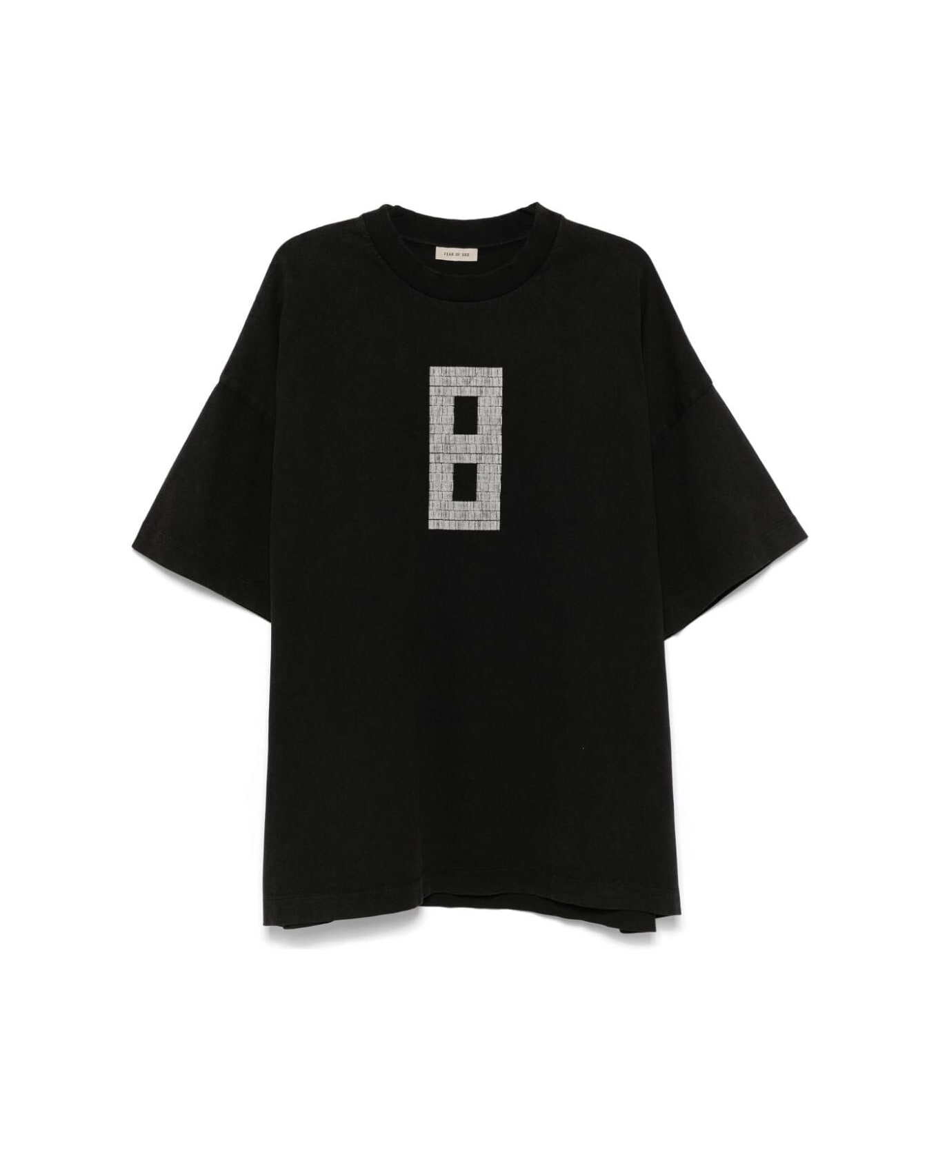 Fear of God Short Sleeve Tee 8 Grey Print - Black