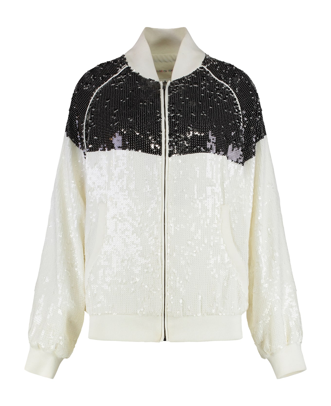 Alberta Ferretti Sweatshirt With Sequins - White