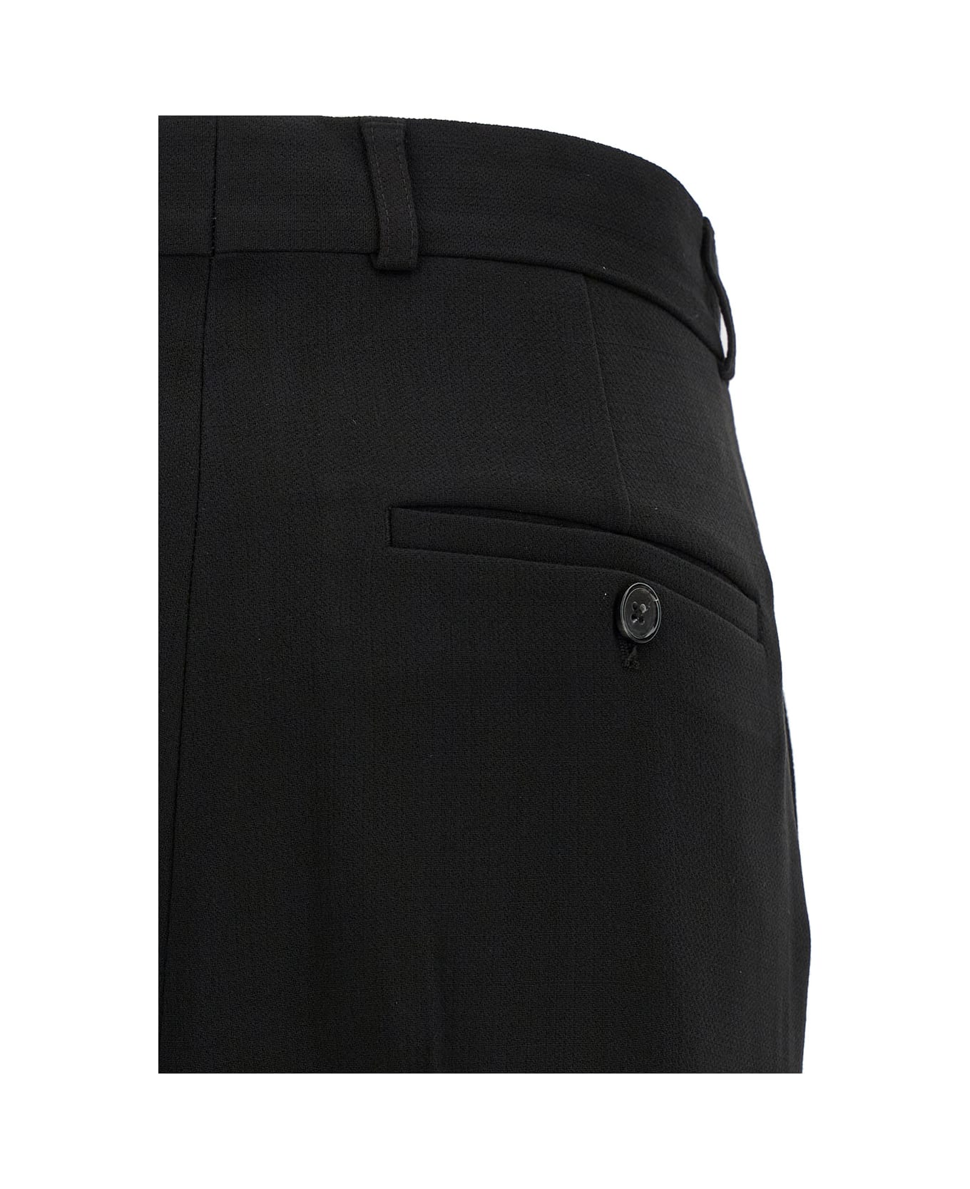 Totême Black Flared Tailored Pants In Viscose Blend Woman - Black
