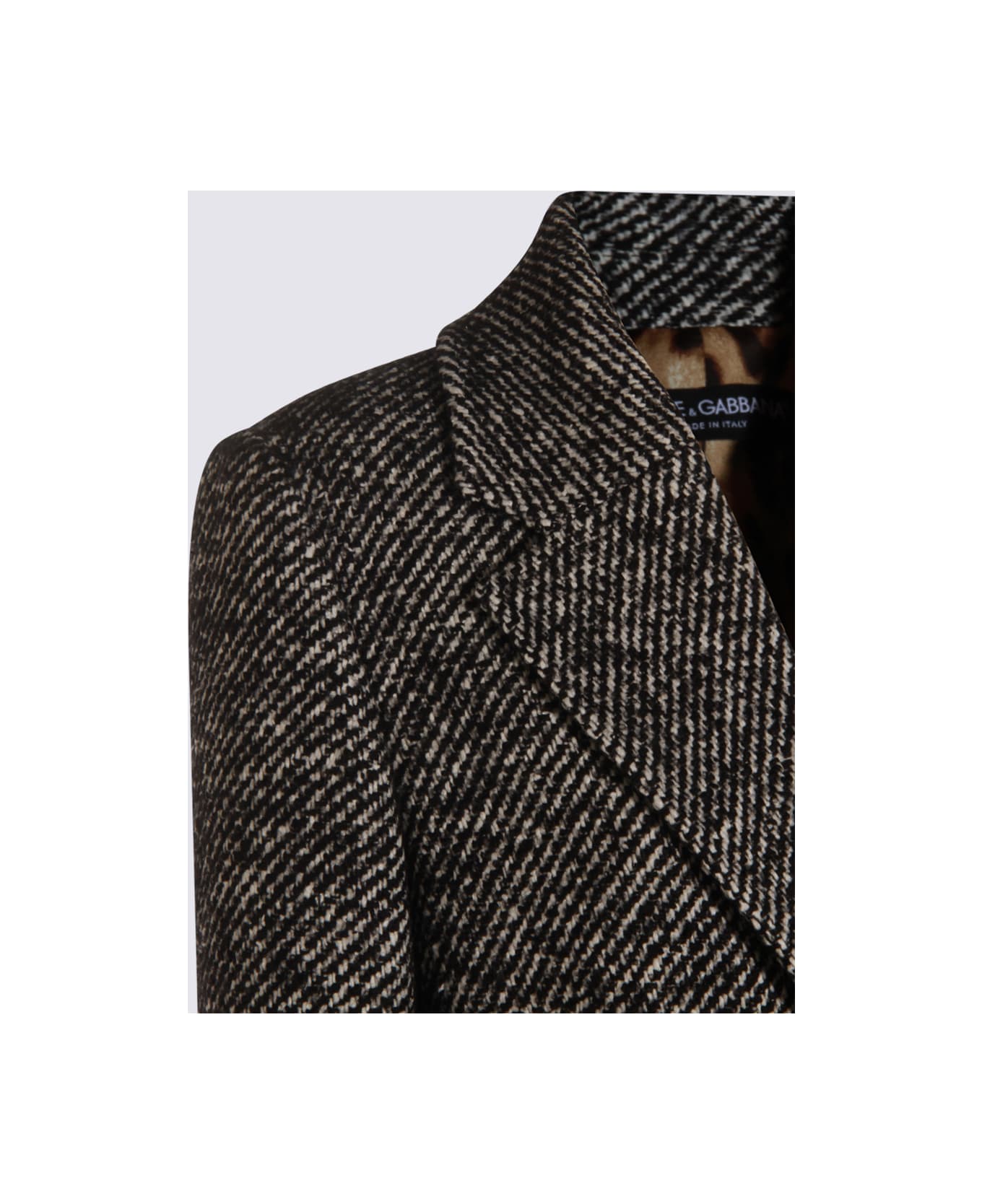 Dolce 
Gabbana Grey Wool Coat - Grey
