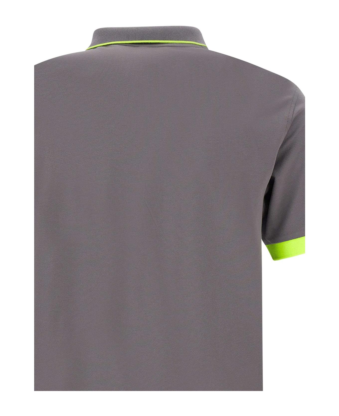 Sun 68 "small Stripe" Cotton Polo Shirt - GREY ポロシャツ
