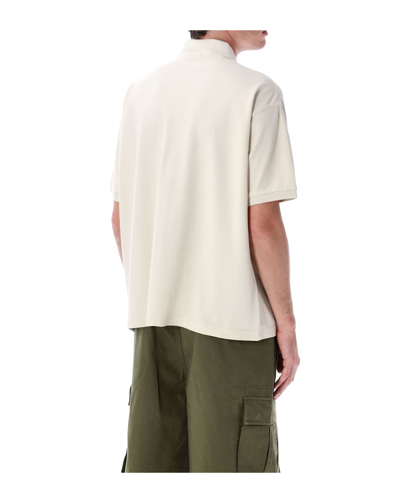 Stussy Classic Pique Polo Shirt - OFF WHITE