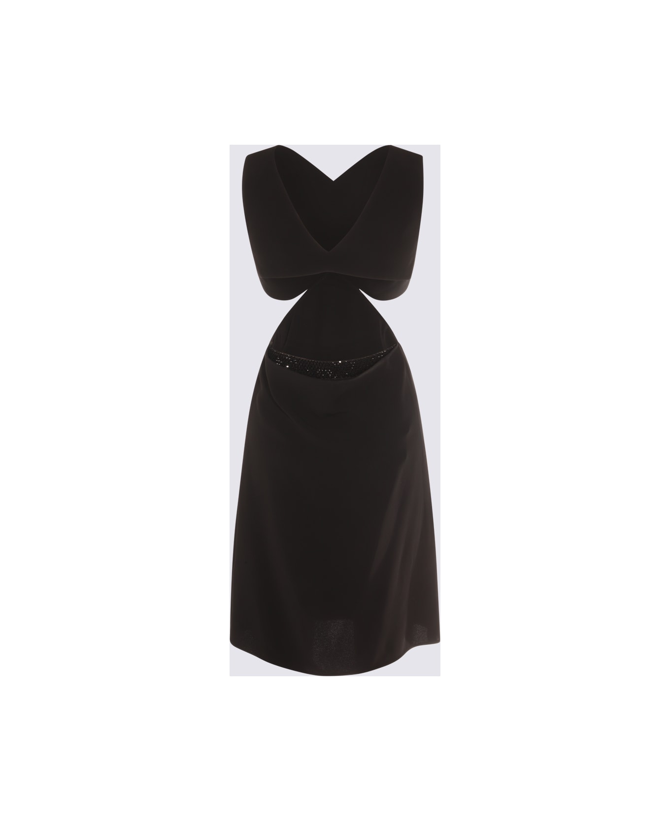 Black Viscose Mini Dress