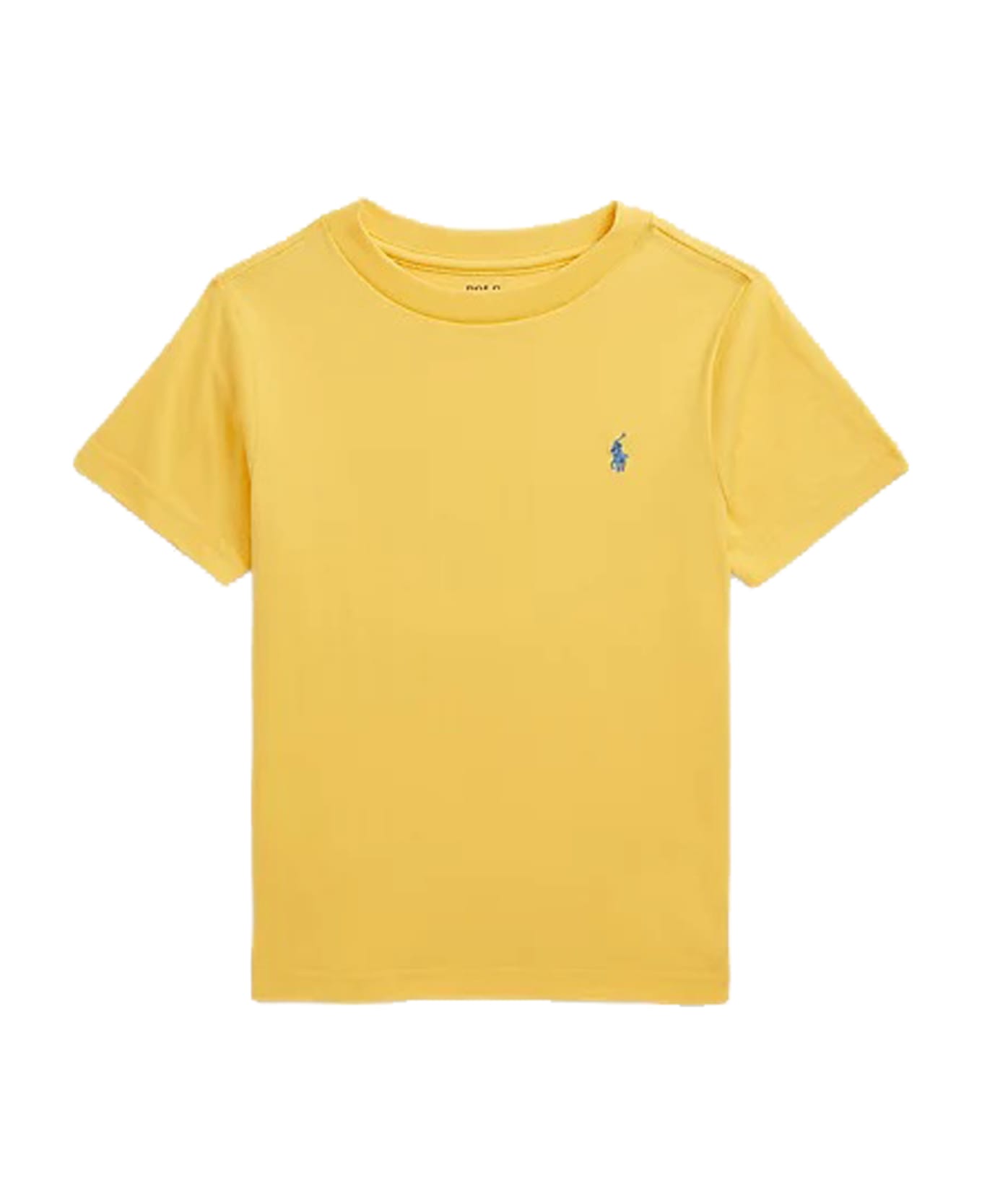 Ralph Lauren Crew Neck Sweater In Cotton Jersey - Yellow Tシャツ＆ポロシャツ