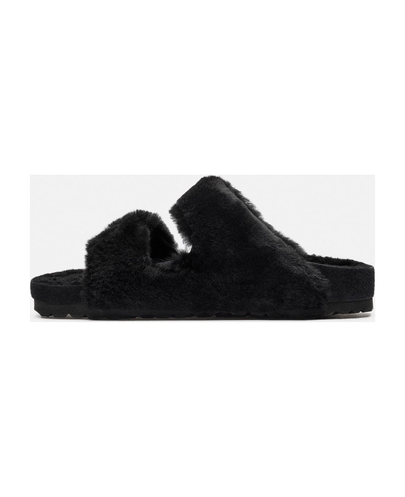 Birkenstock Arizona Shearling Big Buckle - Black
