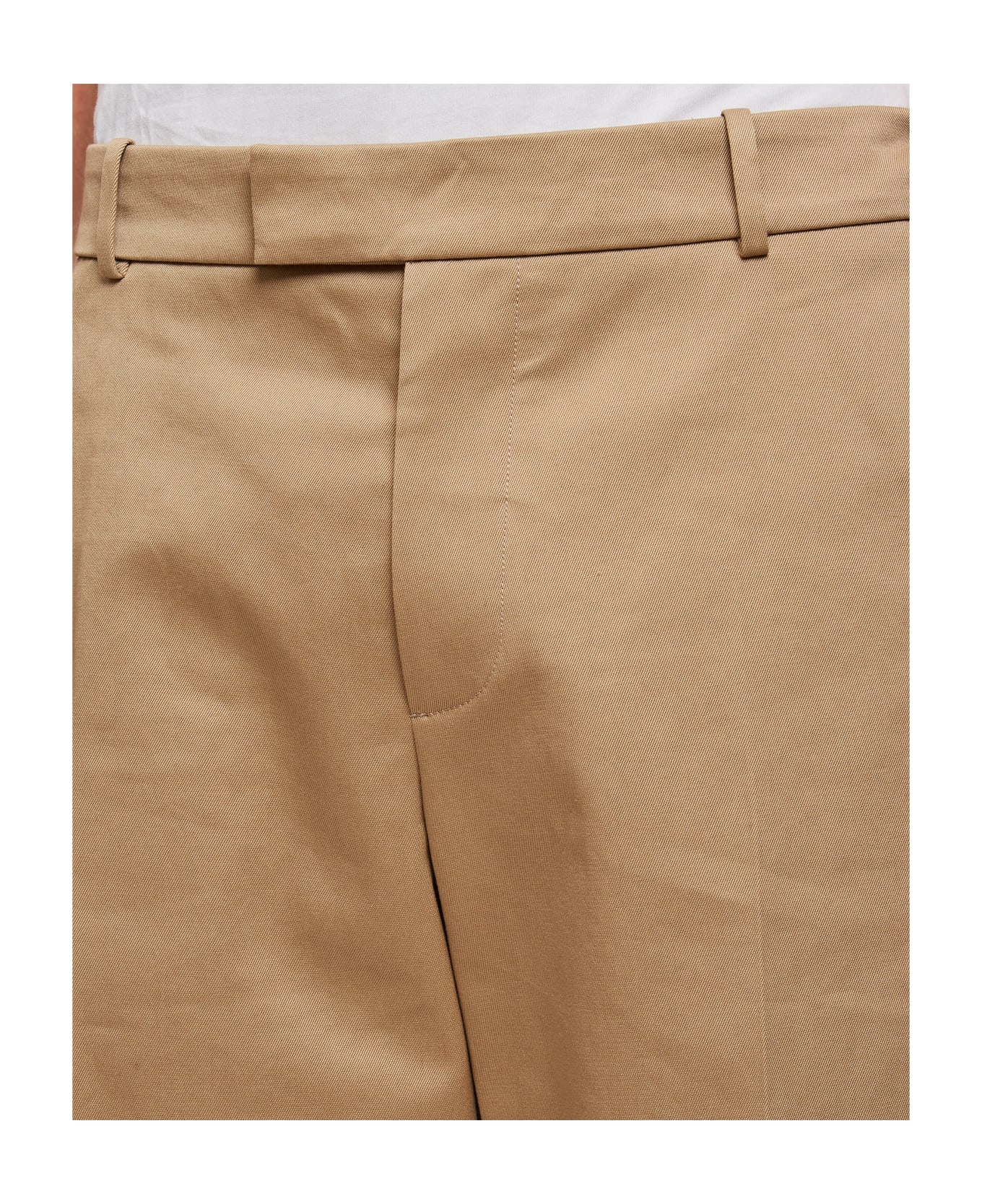 Alexander McQueen Cotton Twill Baggy Bermuda Shorts - Beige ショートパンツ