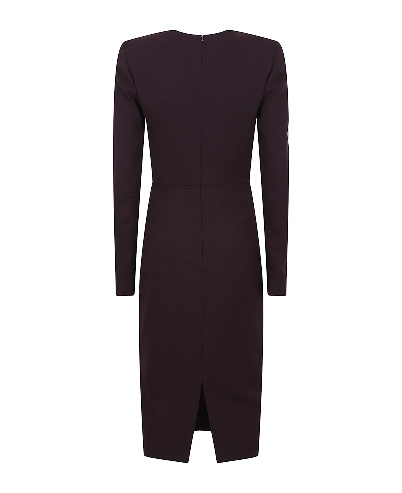 Victoria Beckham Long Sleeve T-shirt Fitted - Deep Mahogany