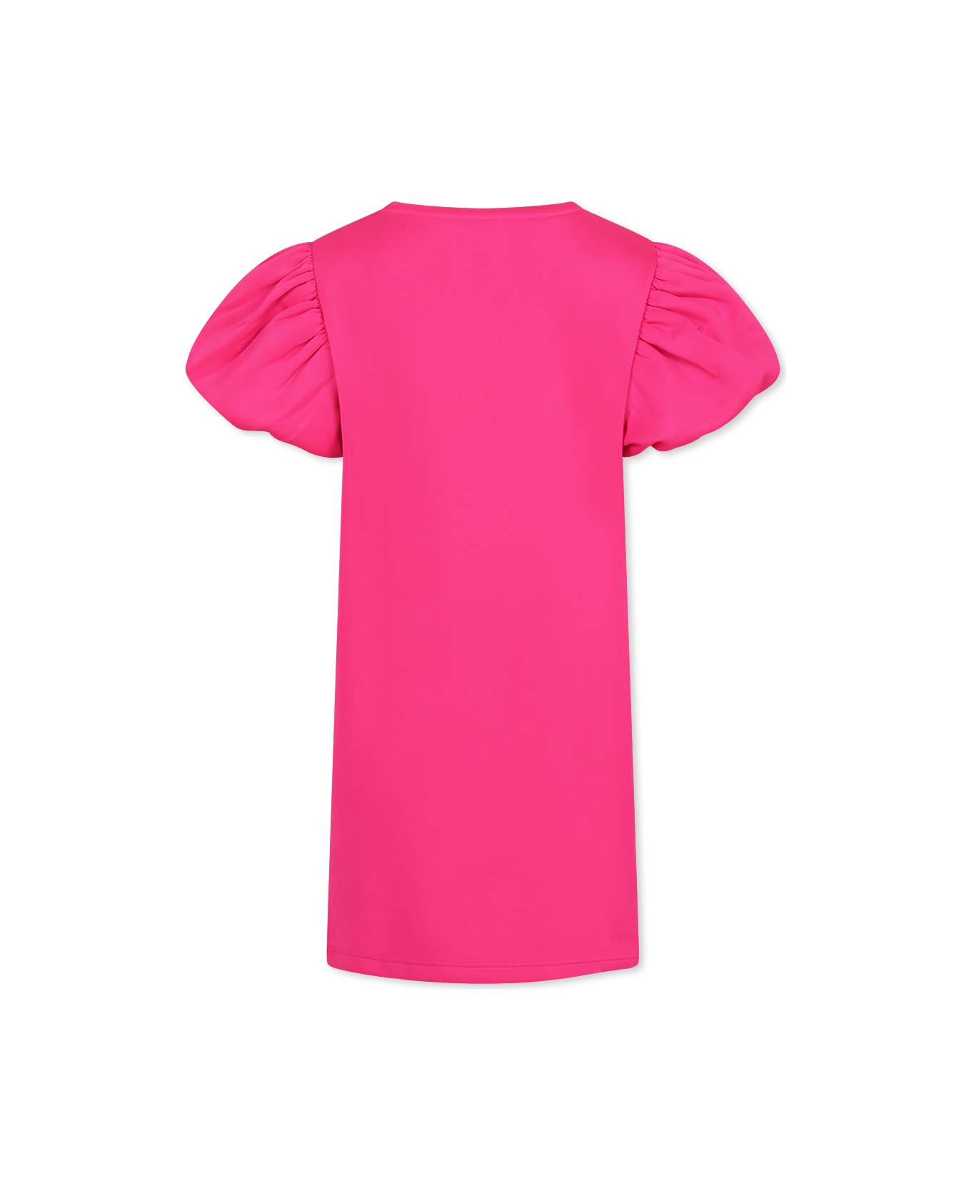 Marc Jacobs Fuchsia Dress For Girl With Bag Print - Fuchsia