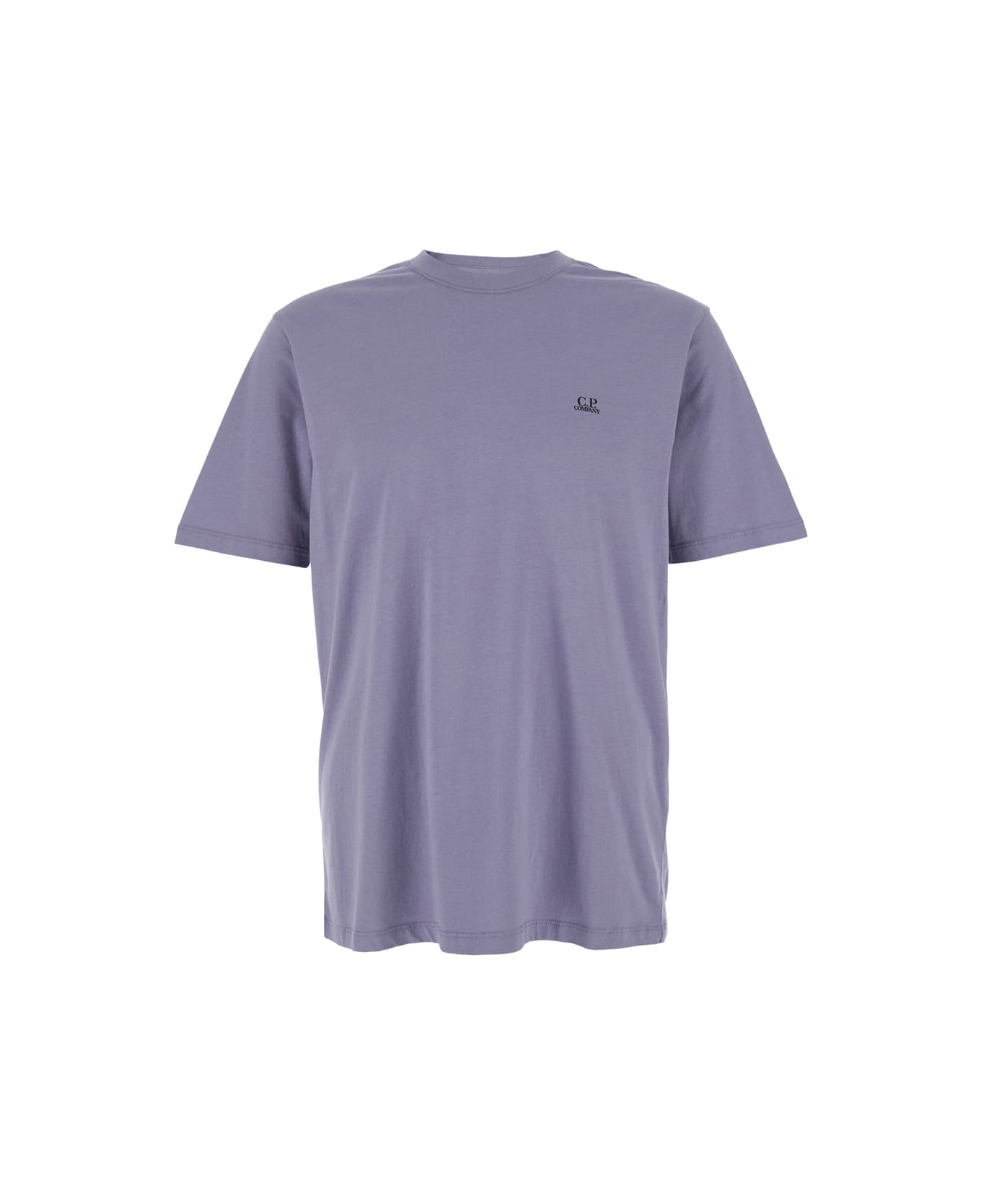 C.P. Company Violet T-shirt With Logo Printed On The Front In Cotton Man - Violet