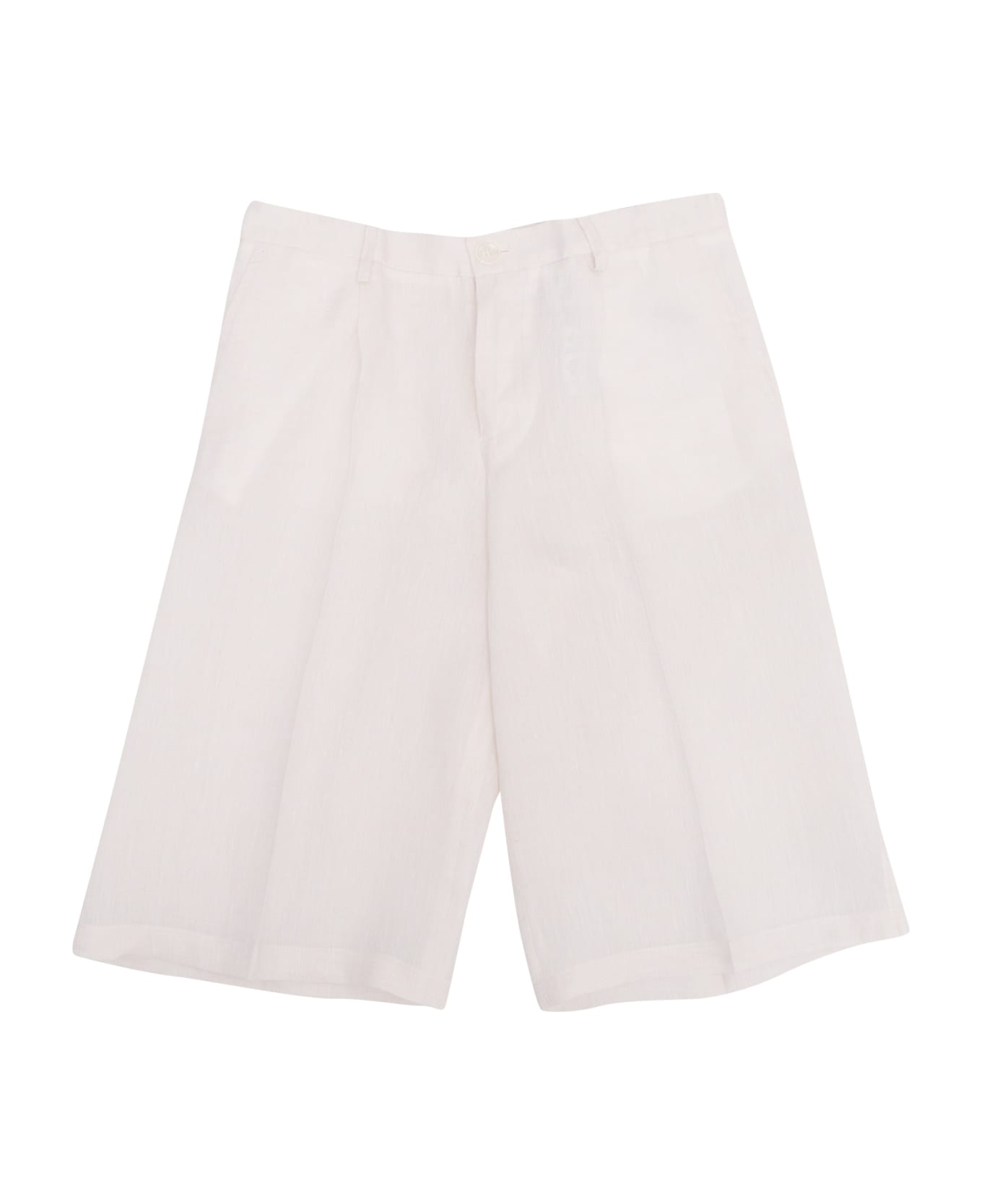 Dolce & Gabbana D&g Linen Bermuda Shorts - BEIGE