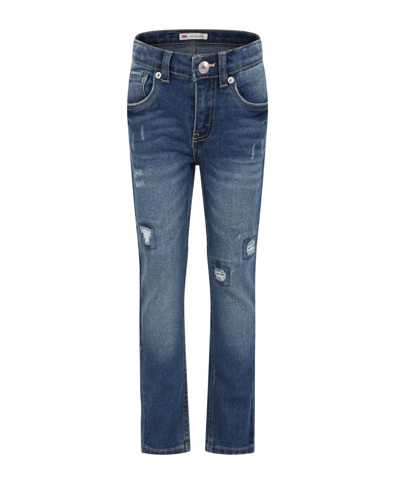 Levi's Blue Jeans For Boy With Logo - Denim