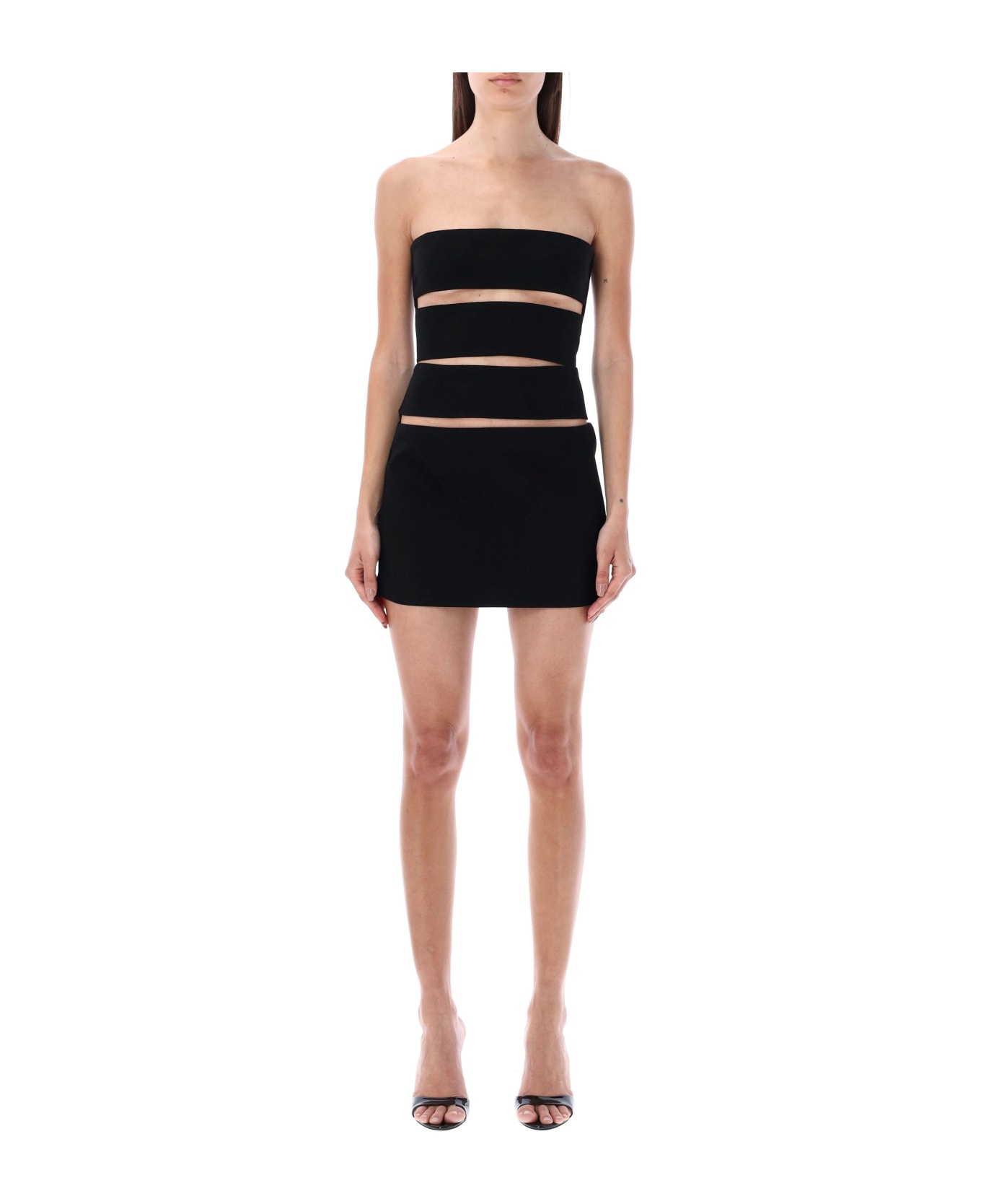 Monot Strapless Cut-out Mini Dress - BLACK ワンピース＆ドレス