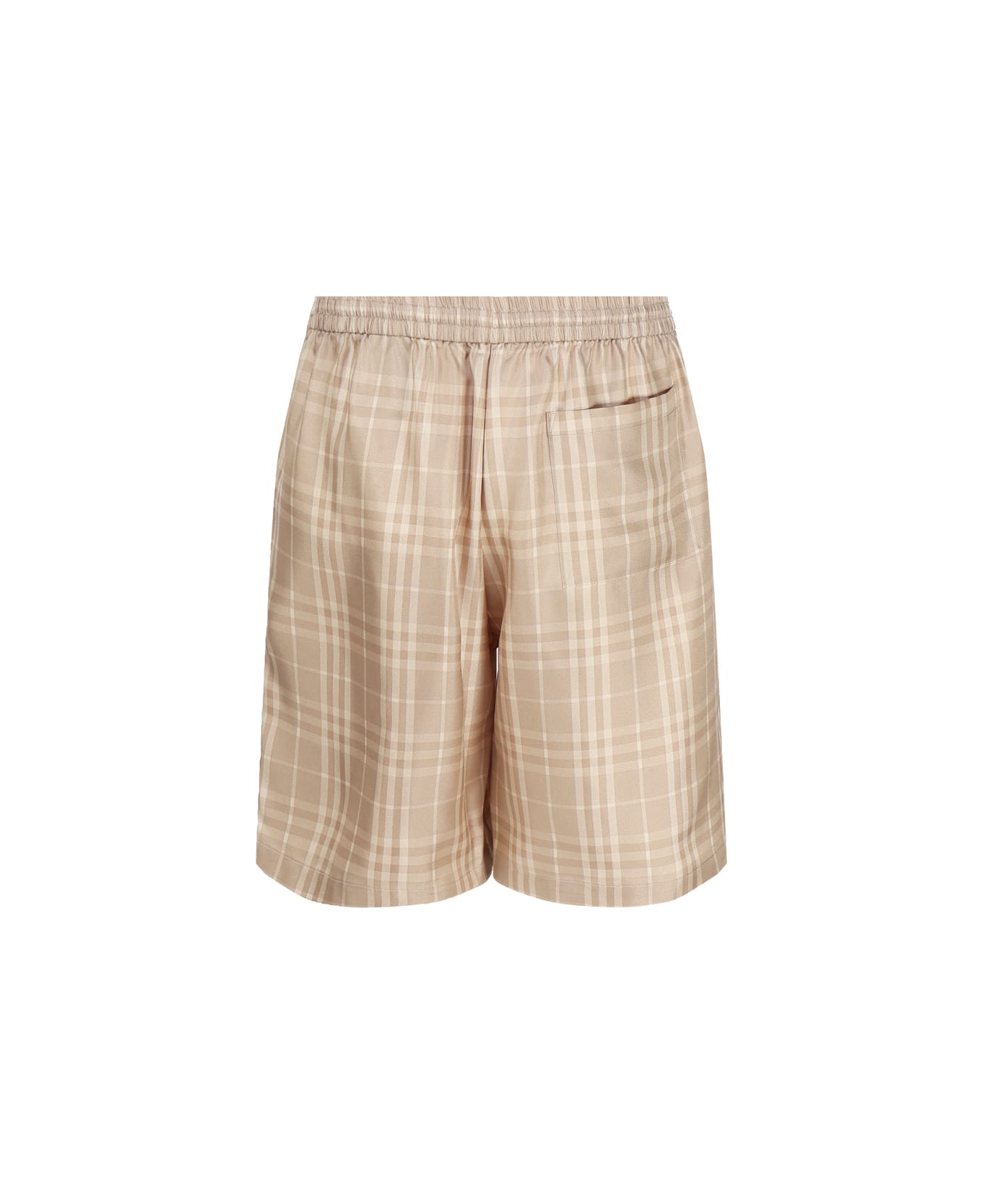 Burberry Bermuda Shorts In Silk Twill - Soft fawn ショートパンツ