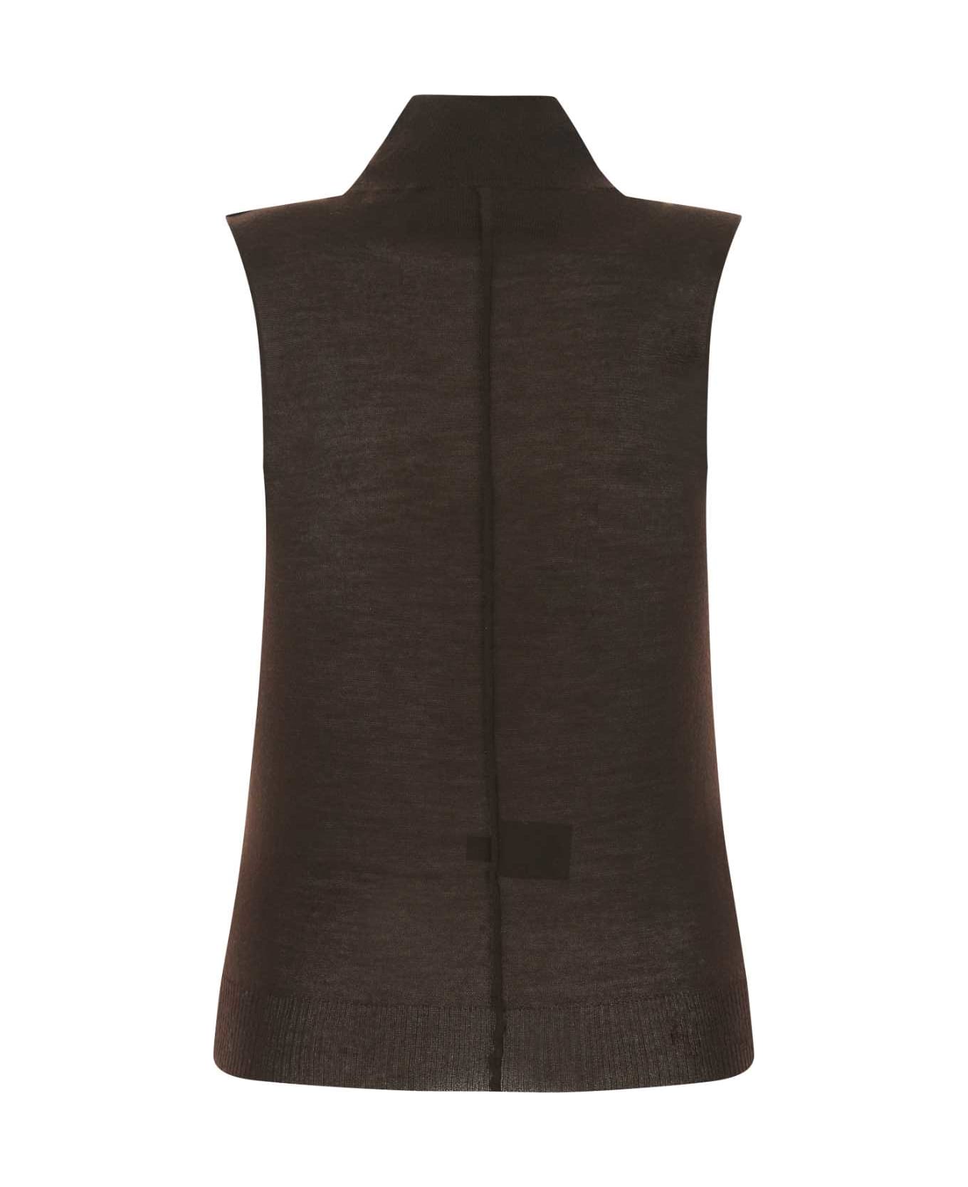 AMIRI Chocolate Cashmere Top - BROWN