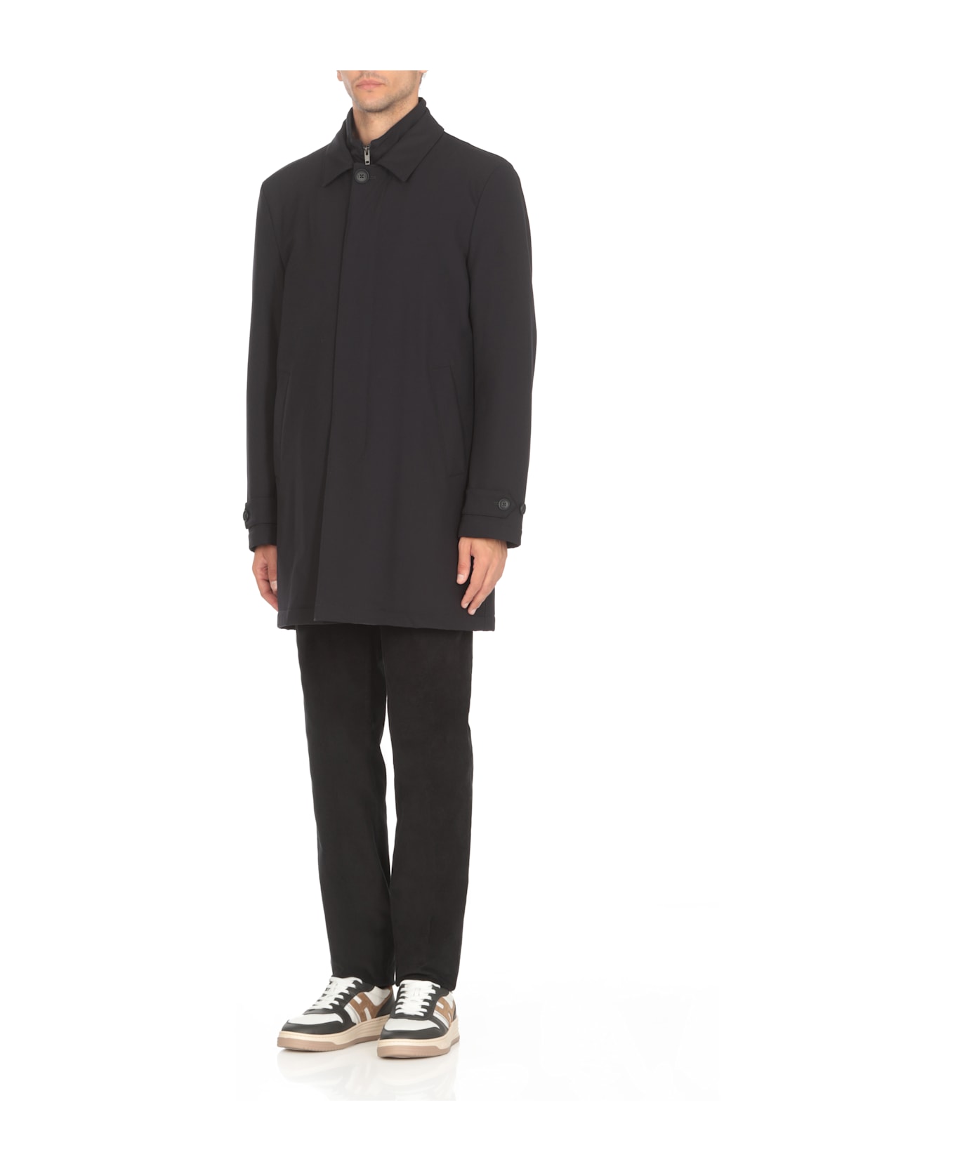 Fay Morning Coat In Jersey - Blue
