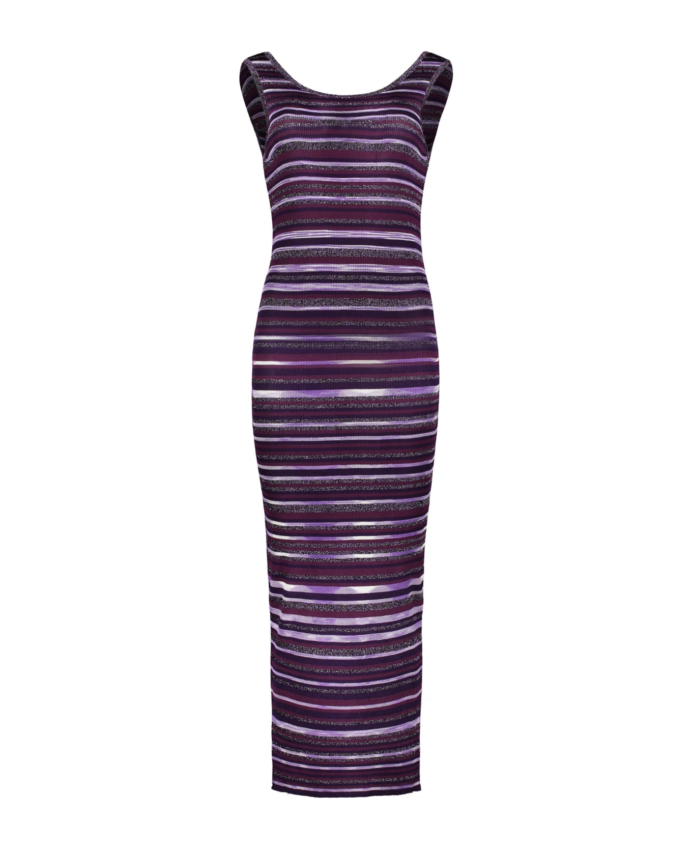 M Missoni Knitted Dress - purple