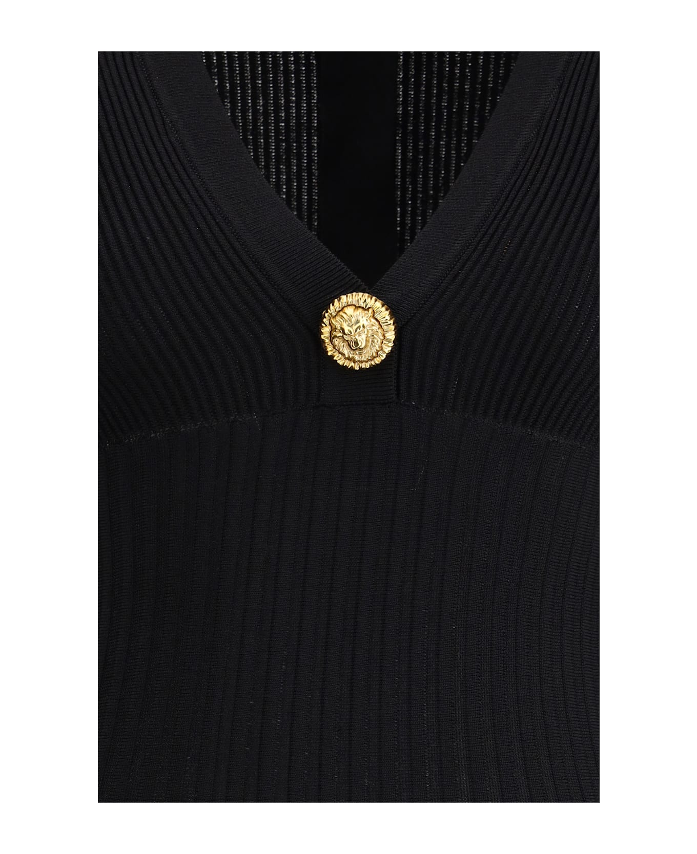 Balmain Flared Knit Mini Dress