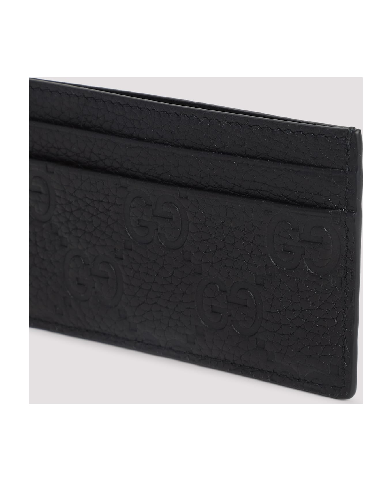 Gucci Imprint Credit Card Case - Black