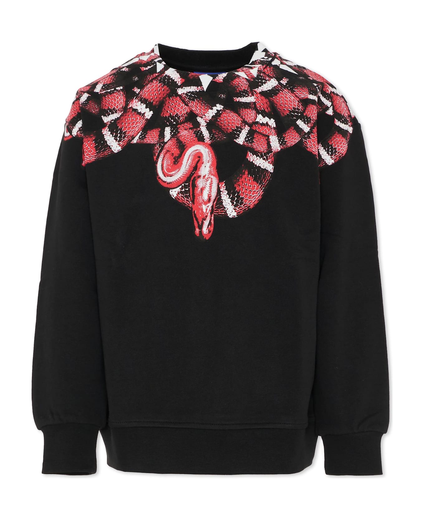 Marcelo Burlon Black Sweatshirt For Boy With Snake - Black