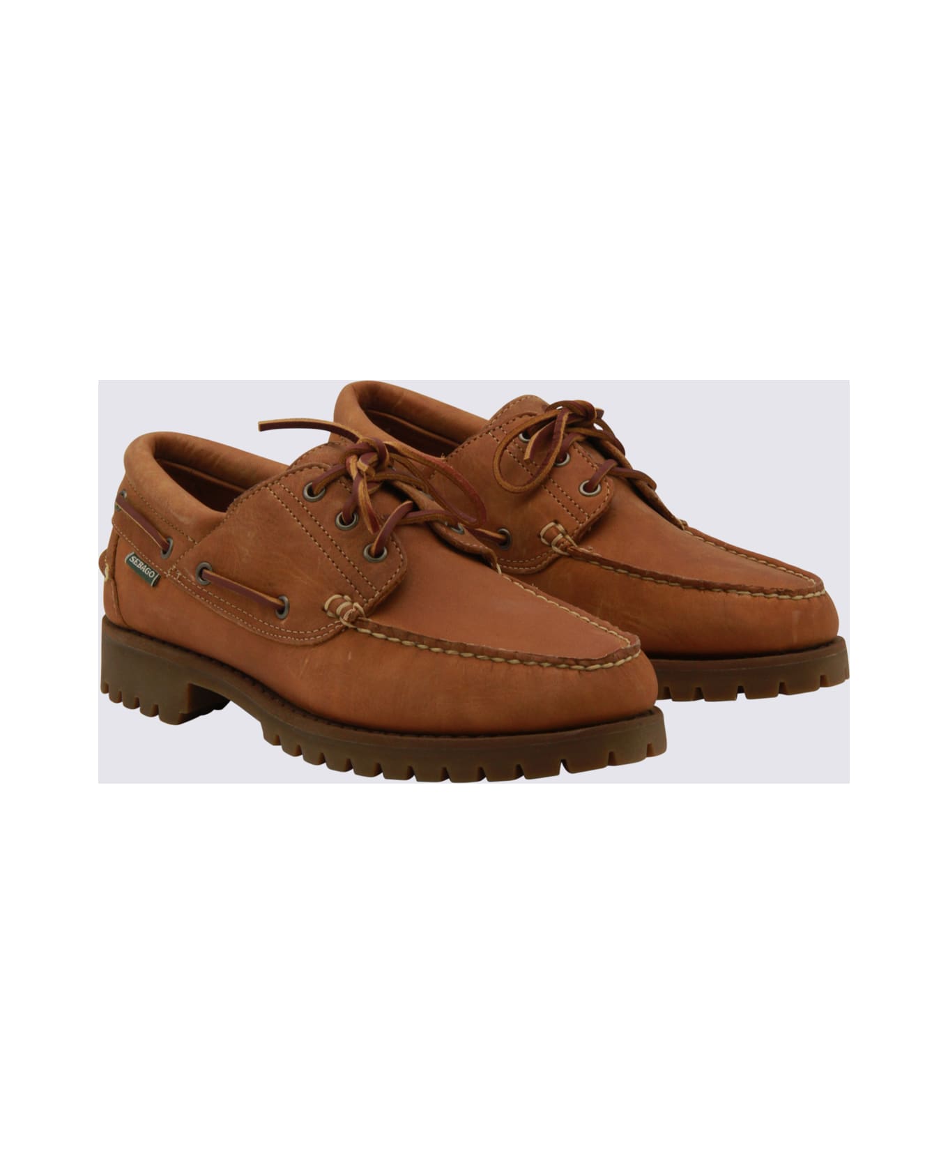 Sebago Brown Lace Up Shoes - BROWN TAN