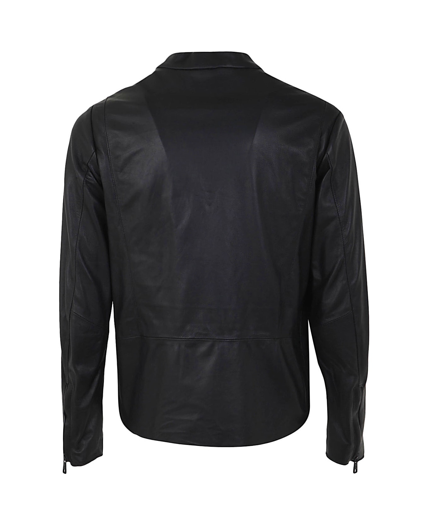 Giorgio Brato Plain Leather Biker - Black レザージャケット