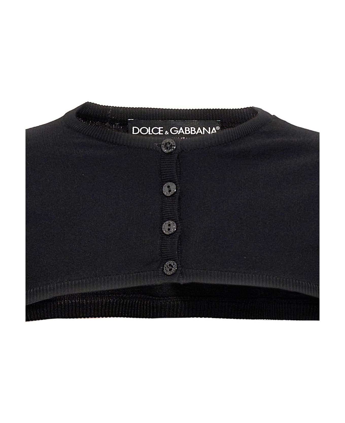 Dolce & Gabbana 'kim Dolce&gabbana' Shoulder Cover - Black   ニットウェア