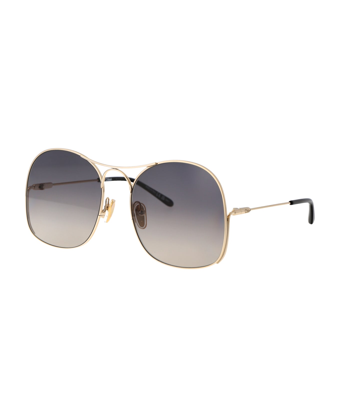 Chloé Eyewear Ch0164s Sunglasses - 001 GOLD GOLD GREY