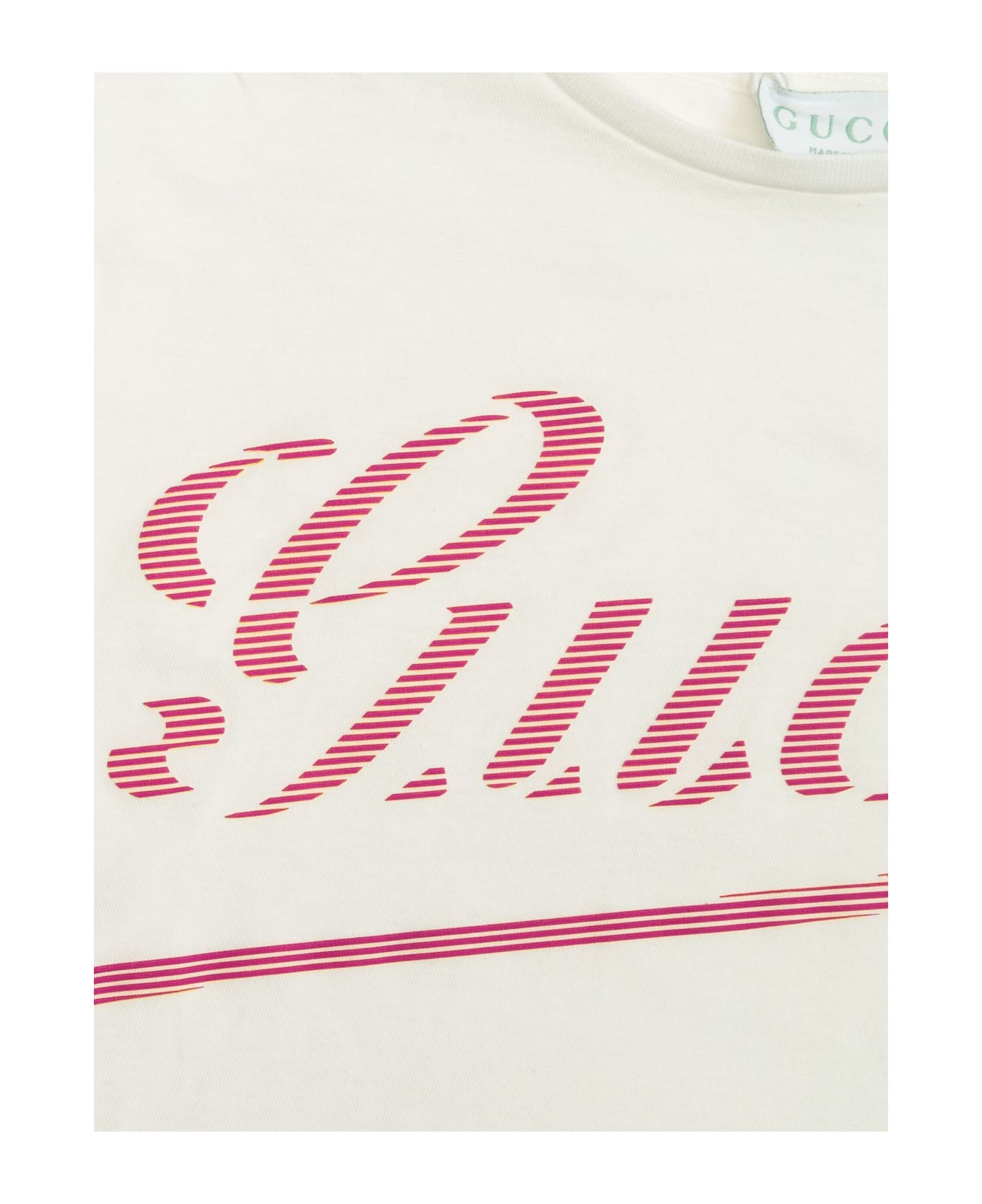 Gucci J Ss T-shirt - New White Pink