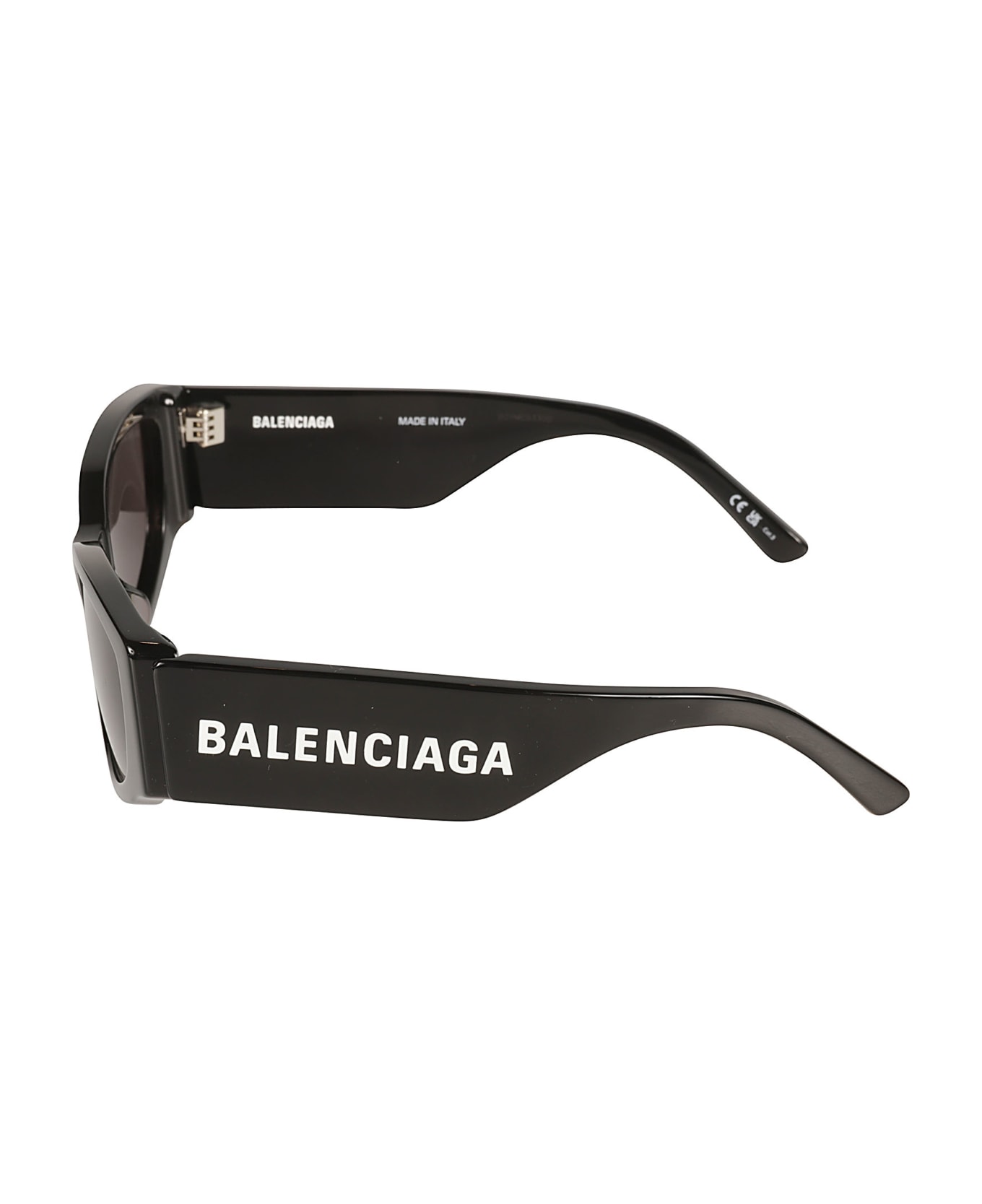 Balenciaga Eyewear Logo Sided Sunglasses - Black/Grey